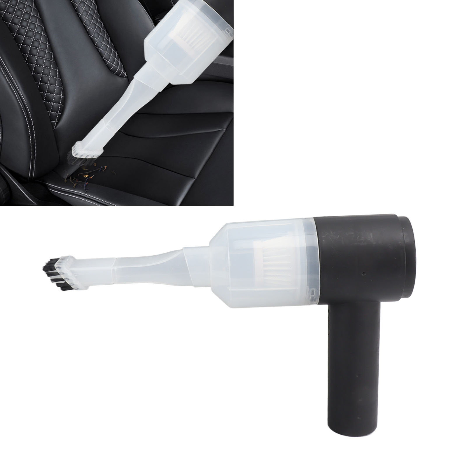 Mini-autostaubsauger Mit Starker Saugkraft, Großem 120-ml-fassungsvermögen Und Usb-aufladung.