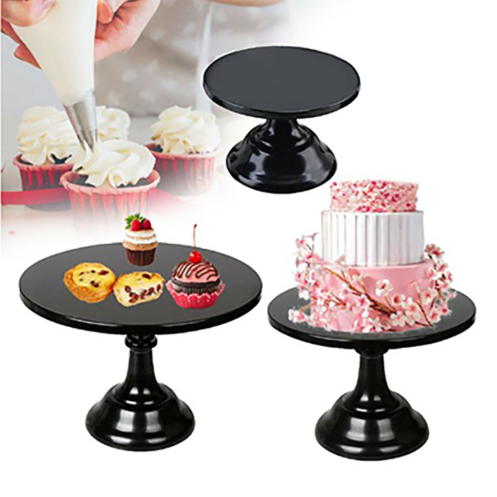 Kuchenständer Aus Metall Im Europäischen Stil, Desserttablett Für Teestuben, Hochzeitsaccessoire, Tortendekoration Für Partys, Großer Schwarzer
