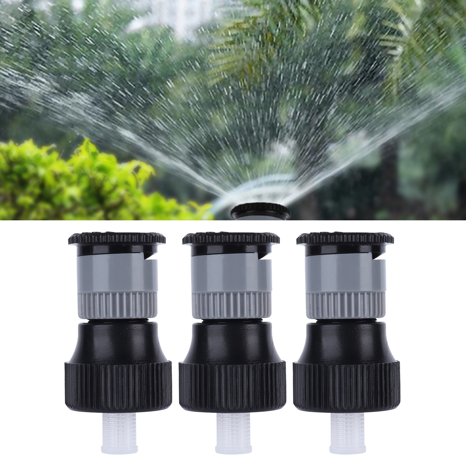 Set Mit 3 Dn15 4-punkt-innengewinde-sprinklerköpfen Für Gärten Und Rasenflächen - Vergrabene Kunststoff-sprinklerköpfe