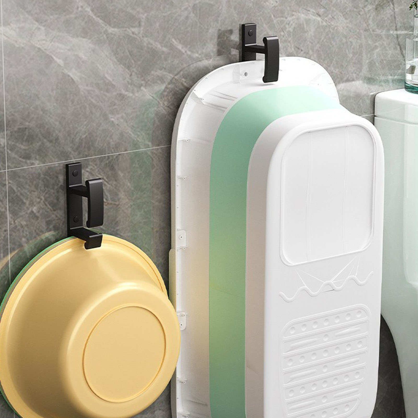 Badezimmerregal, Kein Bohren Erforderlich, Waschbeckenhaken, Waschbeckenhalterung, Wandmontiertes Wc-regal