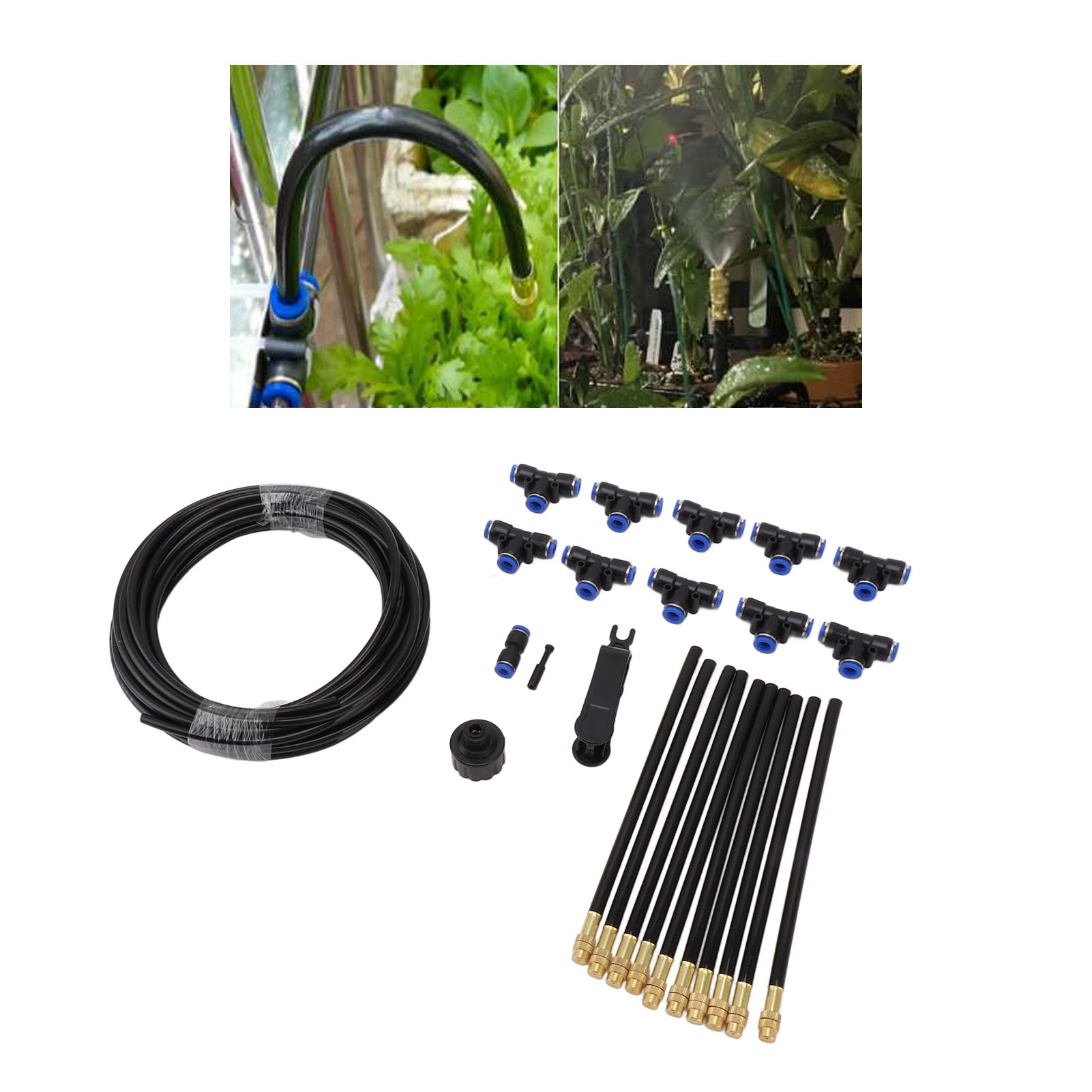 360°-gartensprenger-set, Erfrischender Poolsprüher, Verstellbarer Gebogener Sprüher Für Topfpflanzen, Tropfbewässerungssystem-set Für Den Obst- Und Gemüseanbau (us-standard)