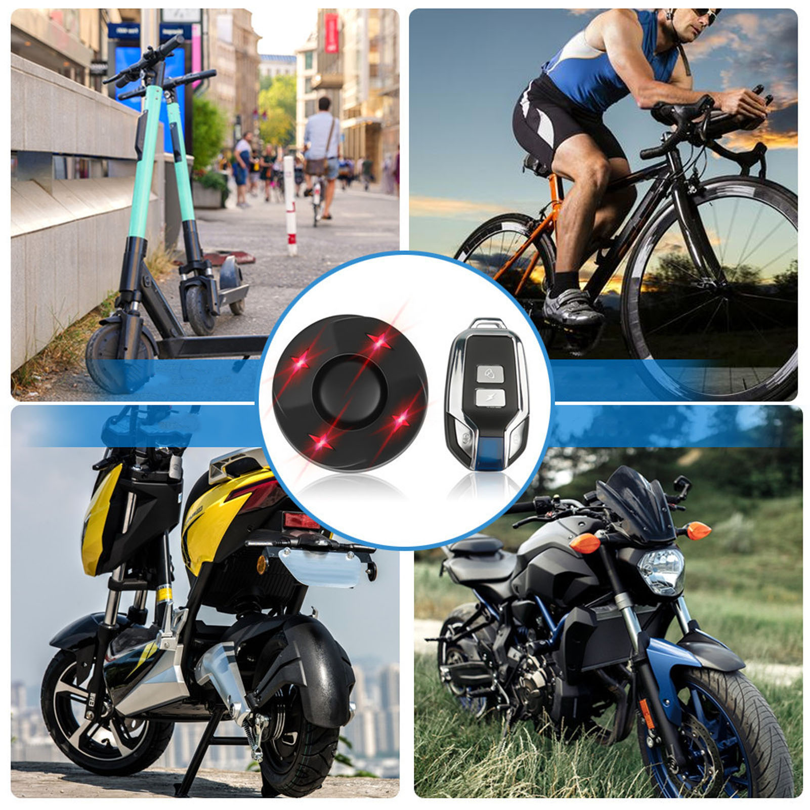 Neue Fahrradlampe Für Den Täglichen Gebrauch, Usb-aufladbar, Rücklicht, Alarm Für E-bikes, Einzeloptik-signallicht, Schwarz, Einfache Fernbedienung