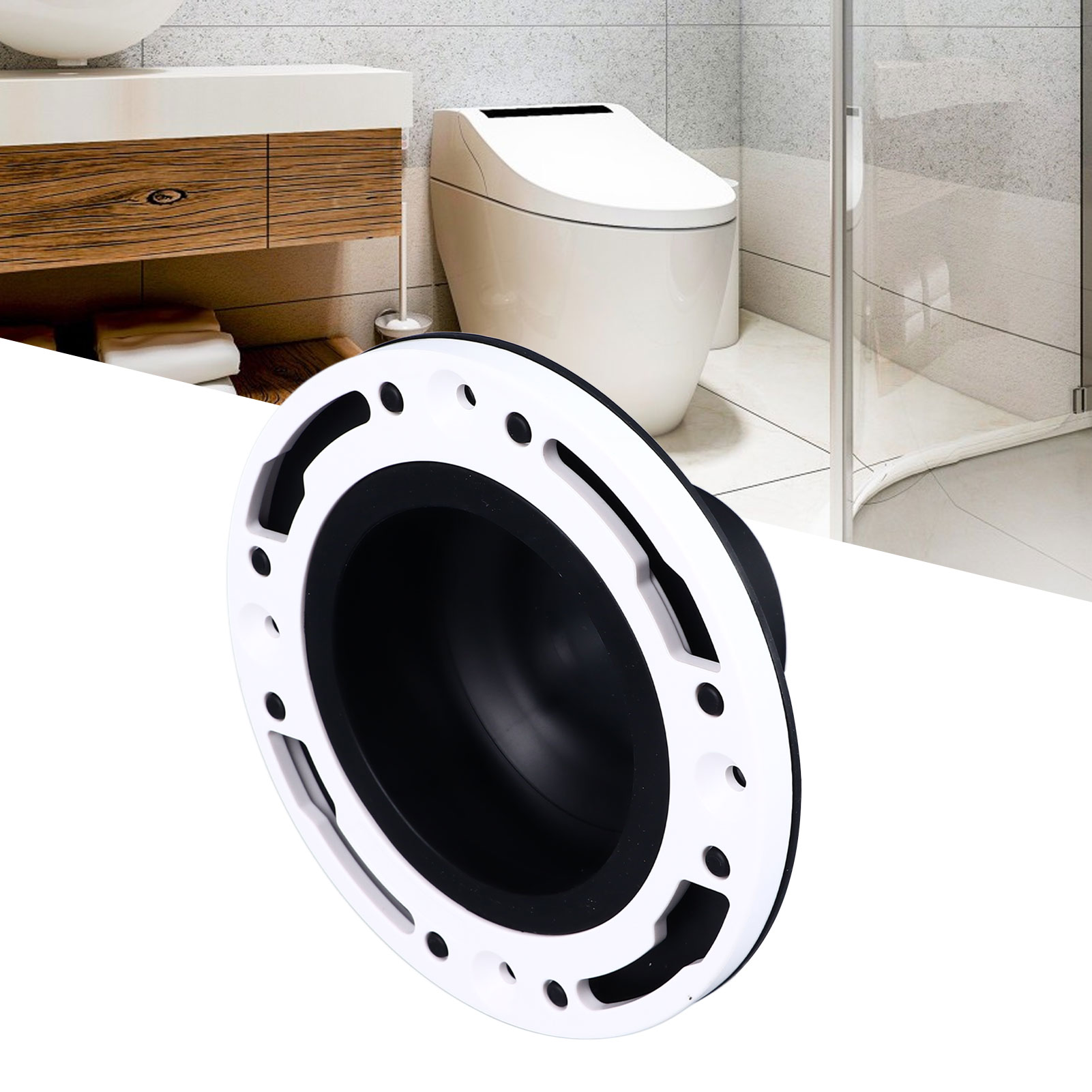 Wc-flansch, Wc-sitzdichtung, Silikondichtung Für Smart-wc (schwarz)