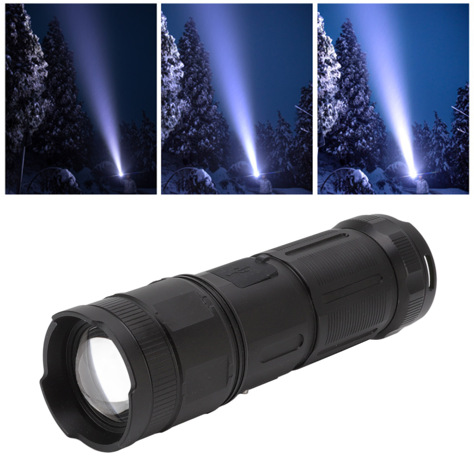 Hochleistungsfähige Und Ultrahelle Outdoor-taschenlampe, 3500 Lm, Wiederaufladbar, Tragbare Hochleistungs-taschenlampe Mit Zoom- Und Intensitätsregelung.