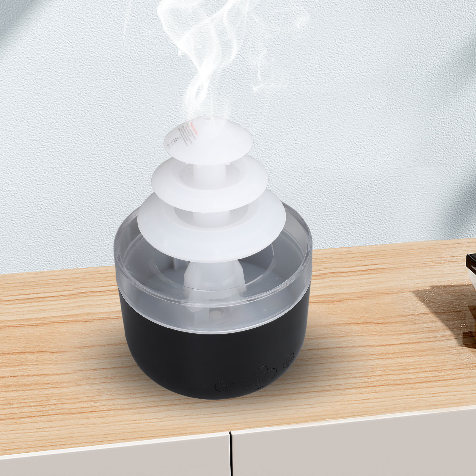 Aromadiffusor Mit Regenwolken-effekt, 100–240 V, Siebenfarbige Ambientebeleuchtung Für Zuhause Oder Büro, Tropfenförmiges Design, Kreativer Luftbefeuchter Für Den Innenbereich Mit Großem Sprühvolumen,