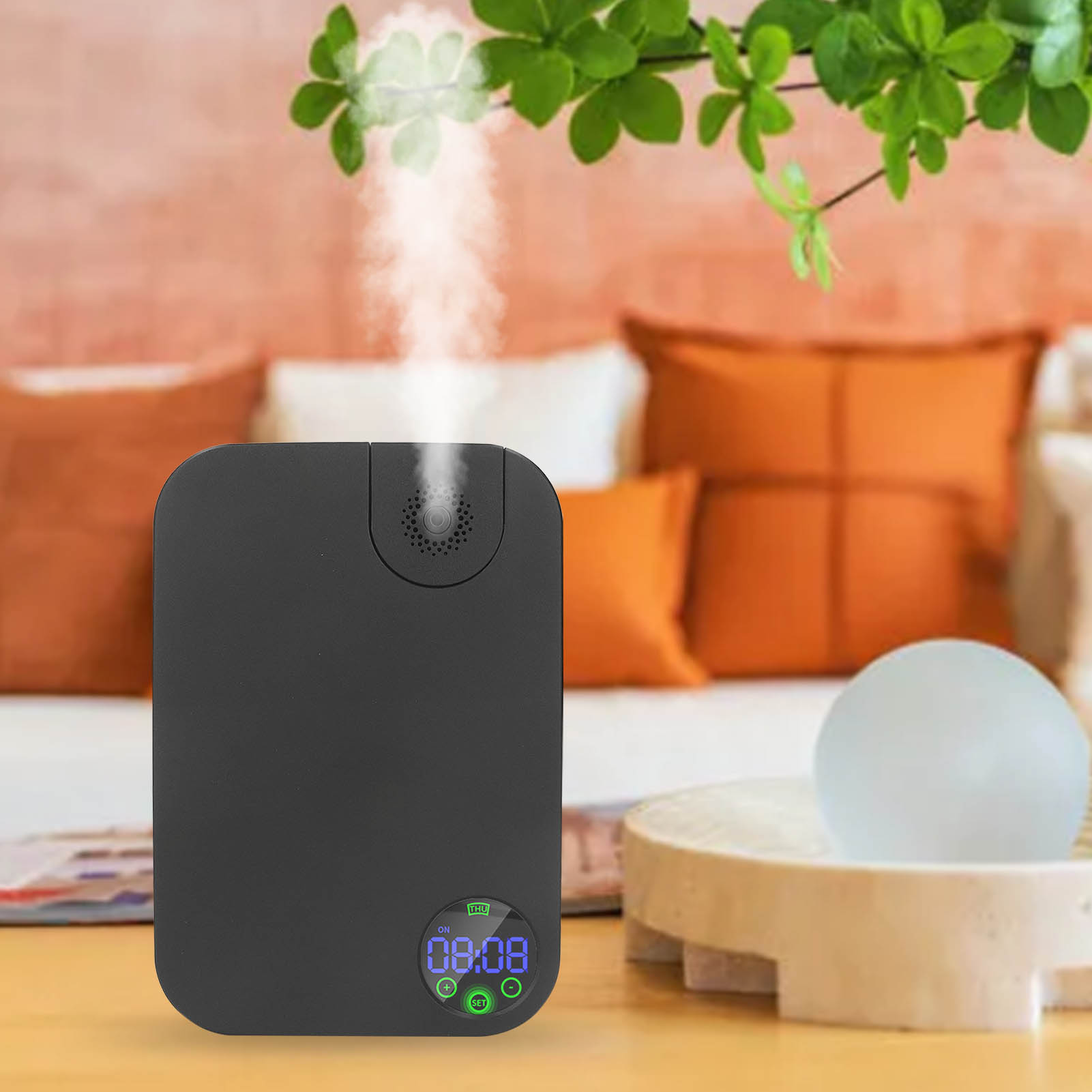 Schwarzer Duftöl-diffusor Für Hotel Und Zuhause, Intelligenter Automatischer Duftdiffusor, Programmierbarer Duftdiffusor, Aromatherapiegerät, Europäischer Standard 100–240 V