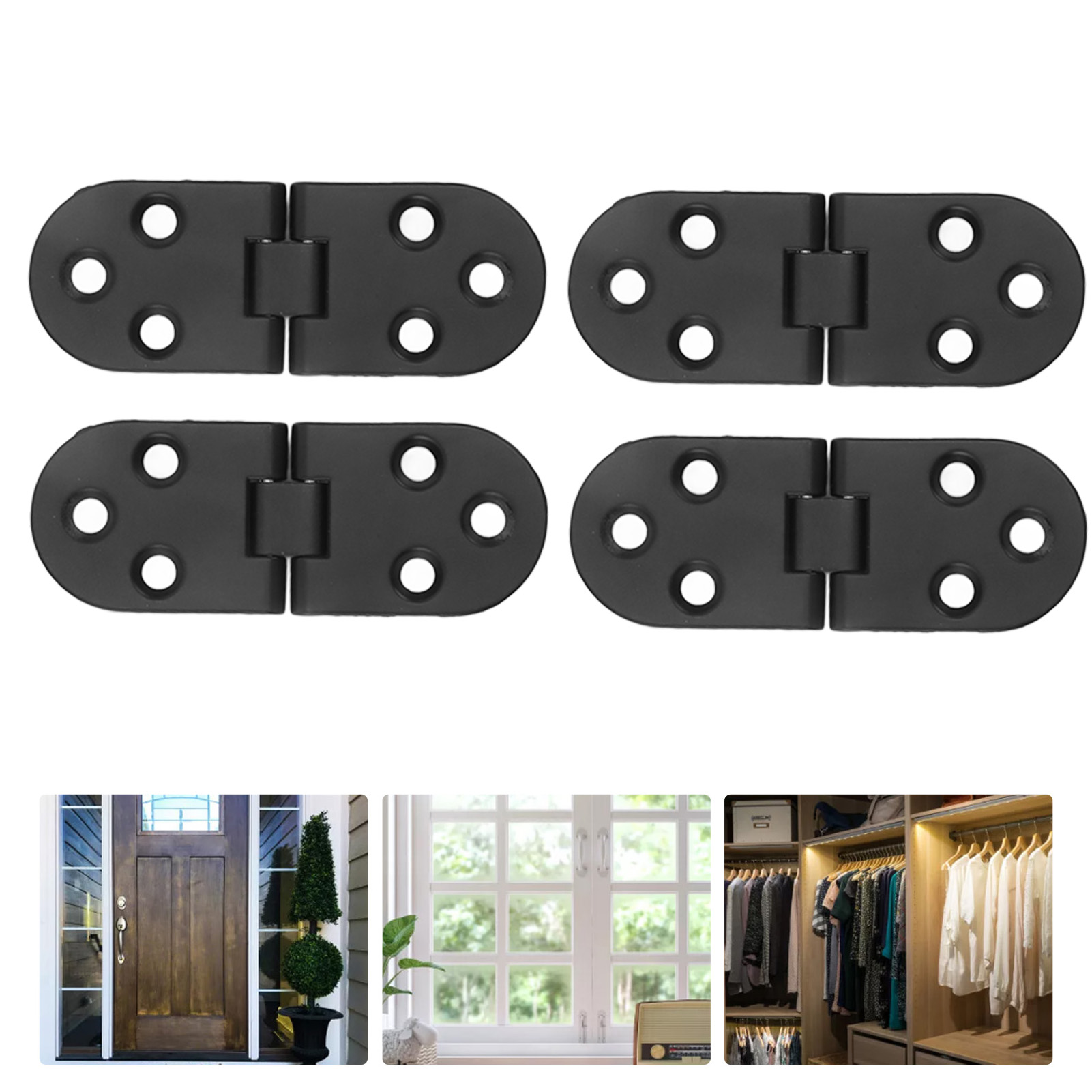 Schwarze Scharniersets, Schwarz Lackierte Scharniere Aus Zinklegierung, Möbelbeschläge