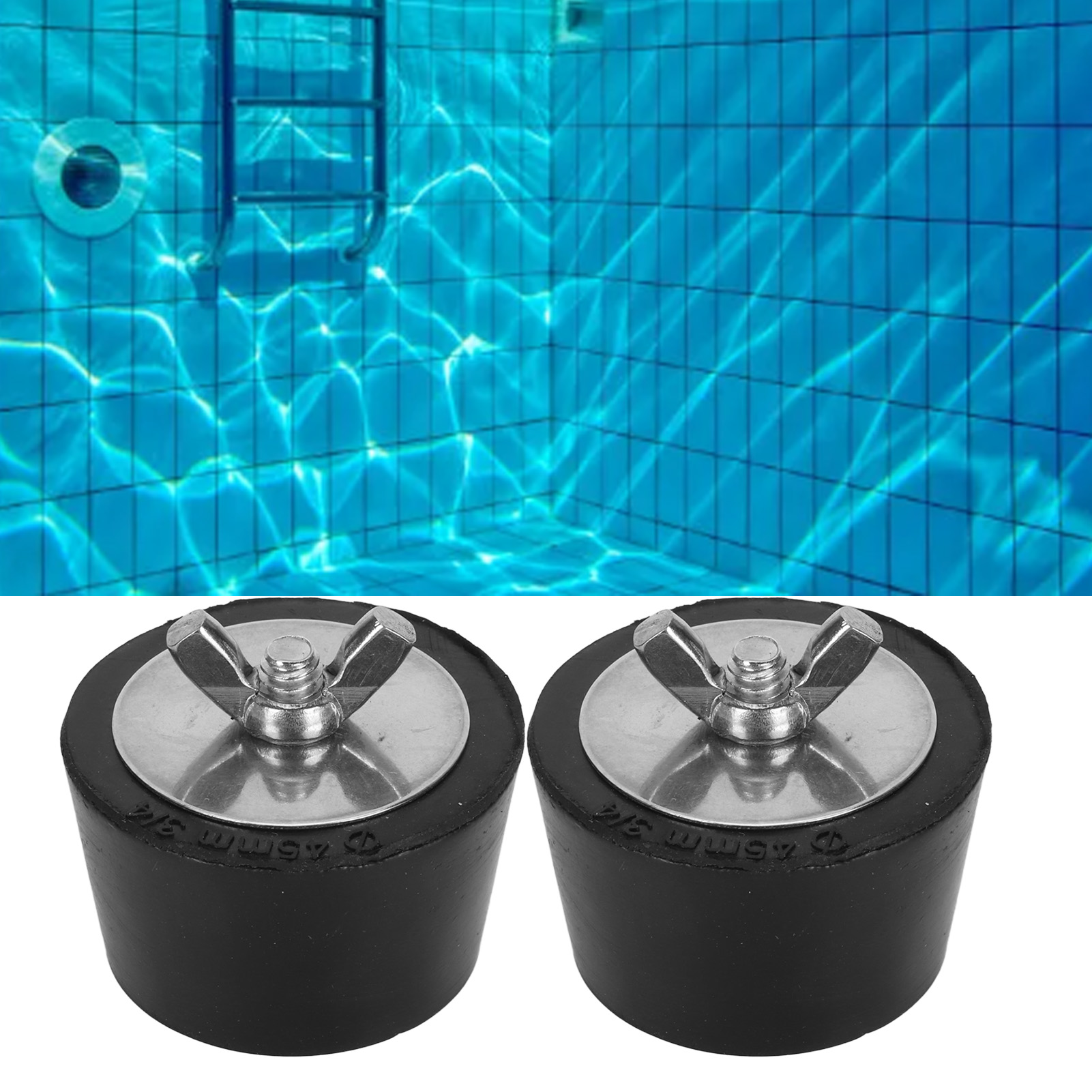 2 Stück/set Frostschutz-gummistopfen Für Schwimmbadschläuche, 45 Mm.