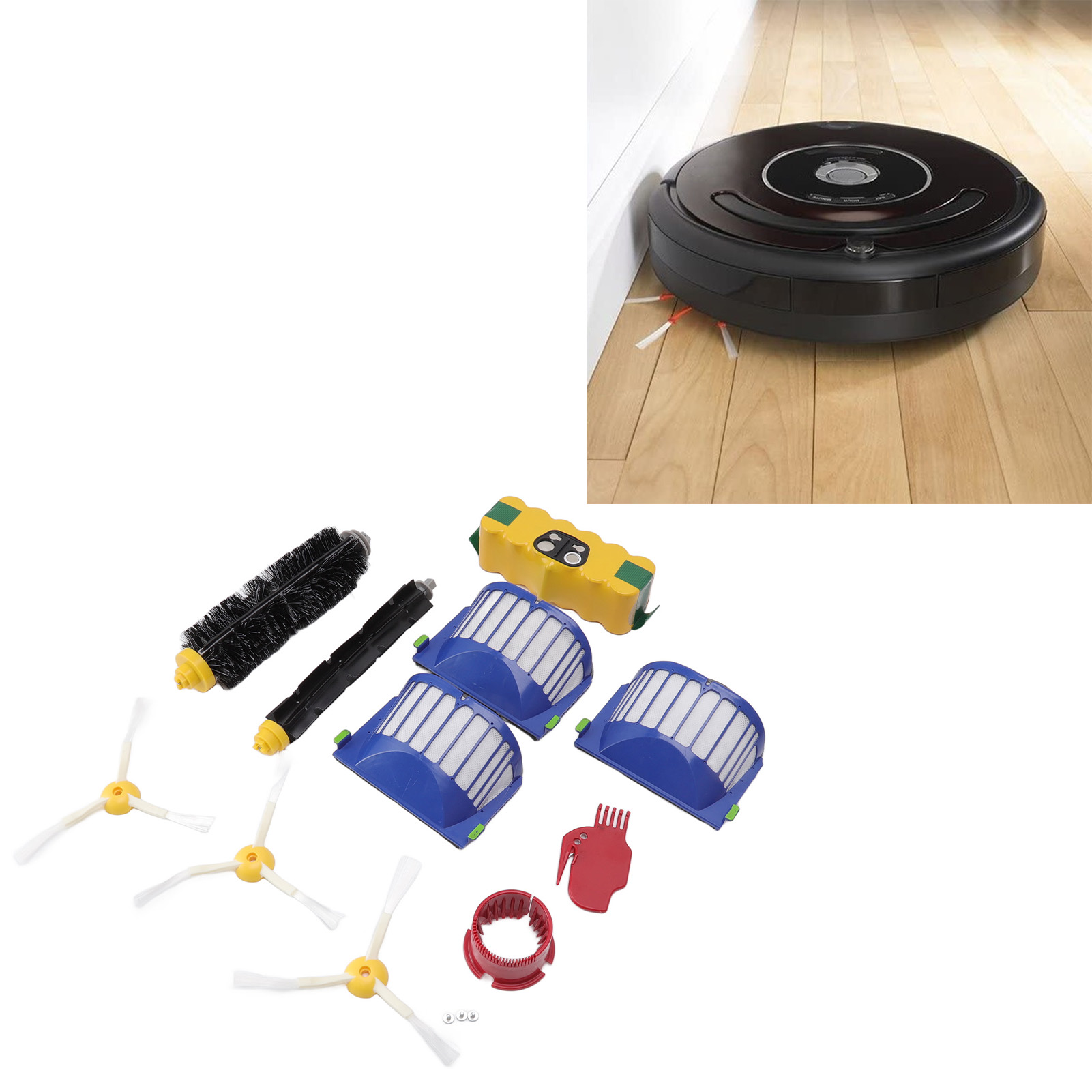 14-teiliges Zubehörset Für Irobot Roomba Saugroboter, 3500mah Nimh-akkus, 14,4v.