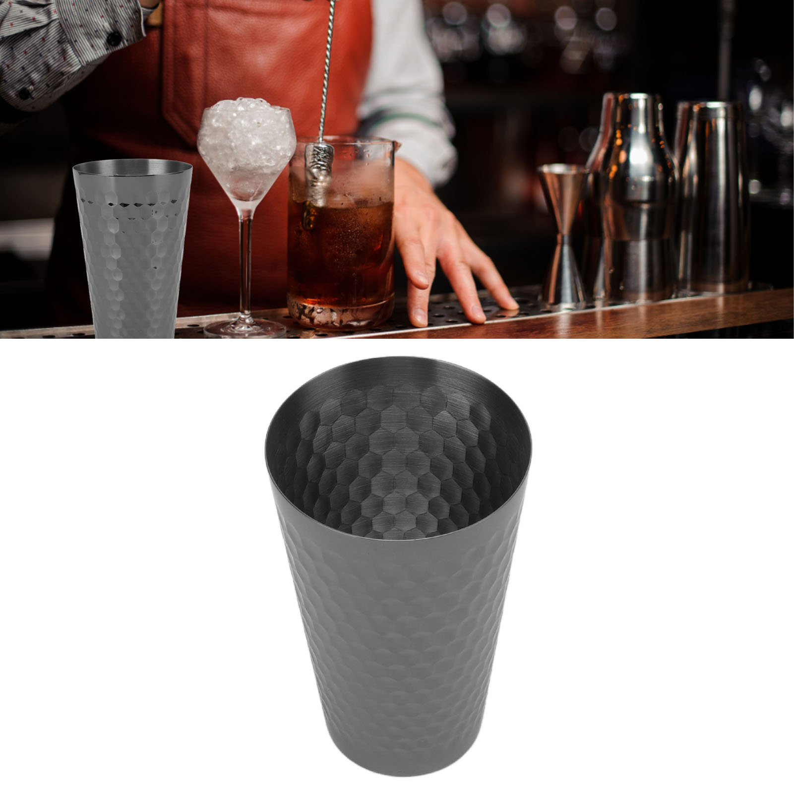 Cocktailglas Aus Edelstahl 304, Shakerglas, Moscow Mule Glas (schwarz Beschichtet)