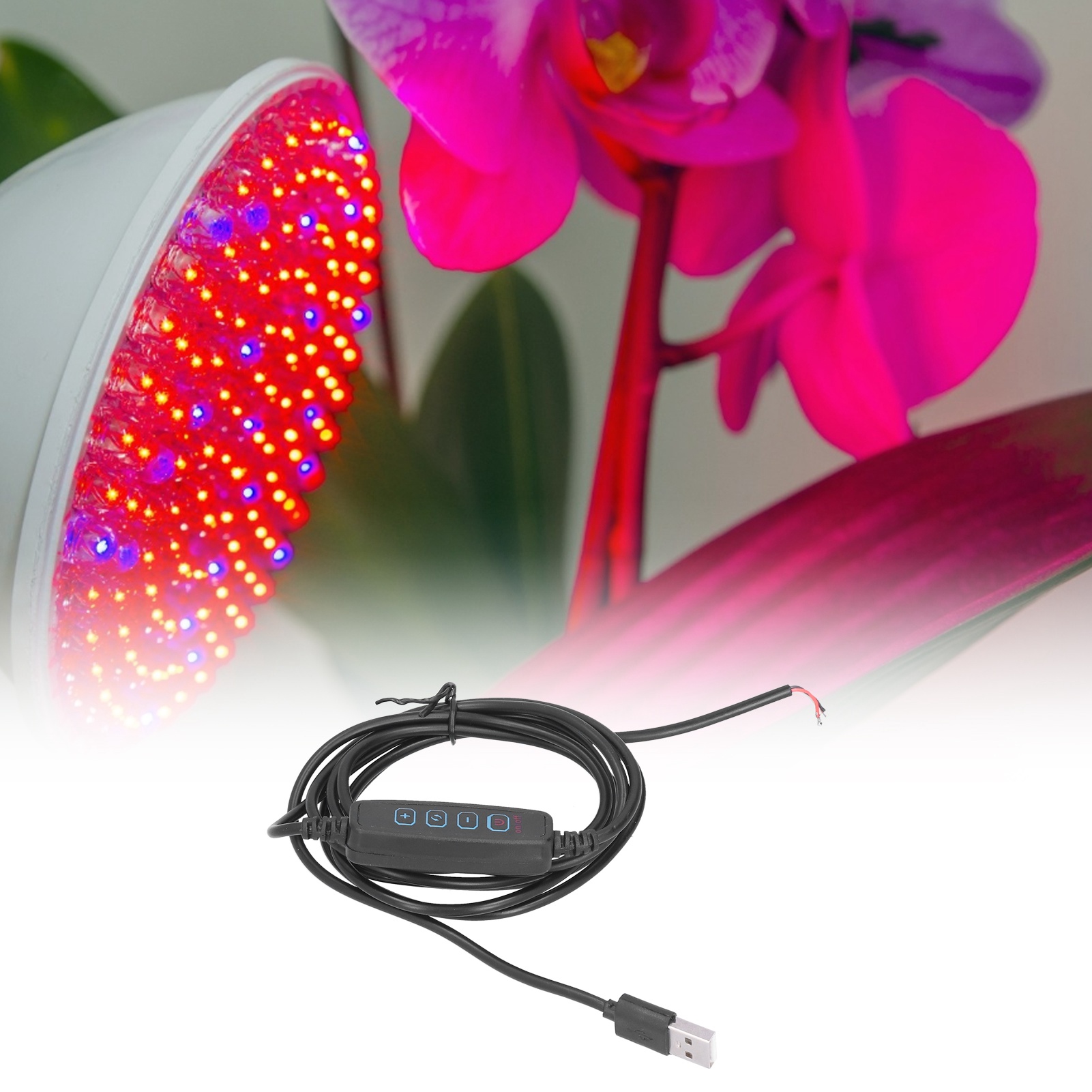 Universelles 5v Usb-stromkabel Mit Dimmer Für Led-außenbeleuchtung (live-streaming), Kompatibel Mit Externen Batterien Und Schreibtischlampen.
