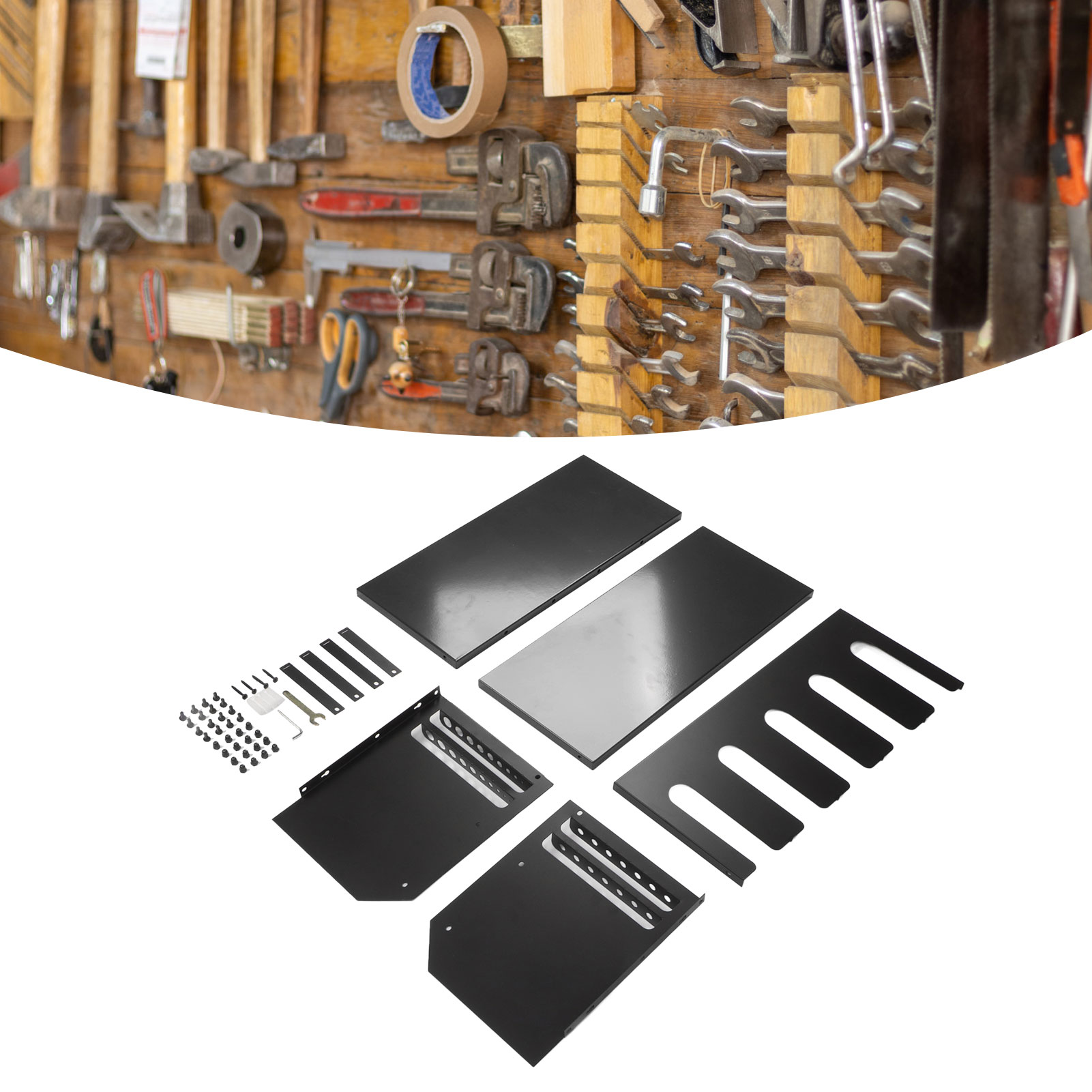 Wandhalterung Für Bohrmaschine Und Akkuschrauber, Ablagefach, Lagerregal, Schwarz.