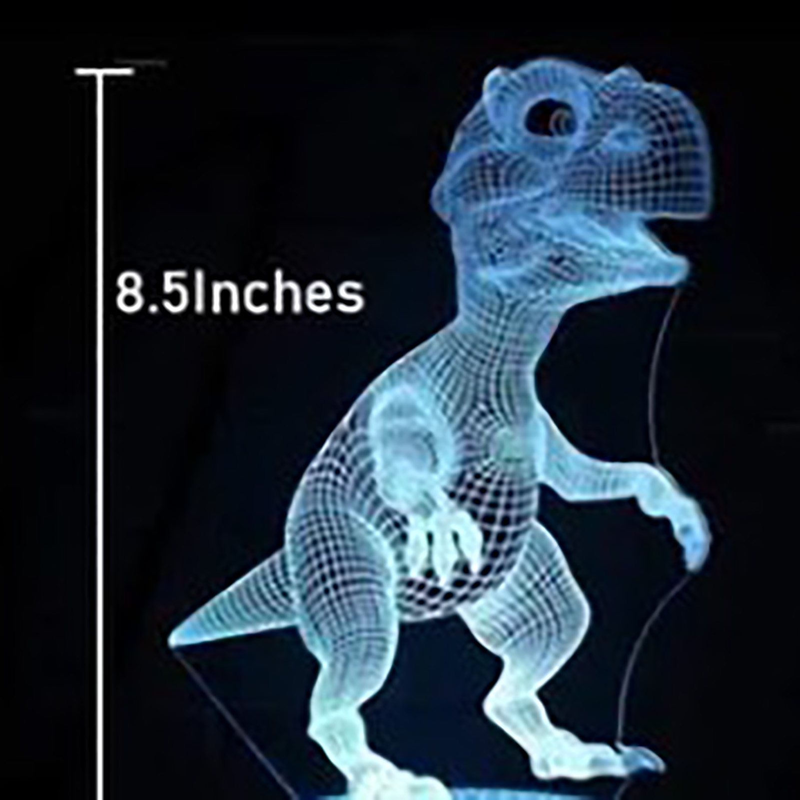 My-21 Schwarzer Sockel: 3d-led-touch-nachtlicht Mit Fernbedienung, 16 Farben, Exklusive Dinosaurier-kollektion, Originelles Und Kreatives Weihnachtsgeschenk.