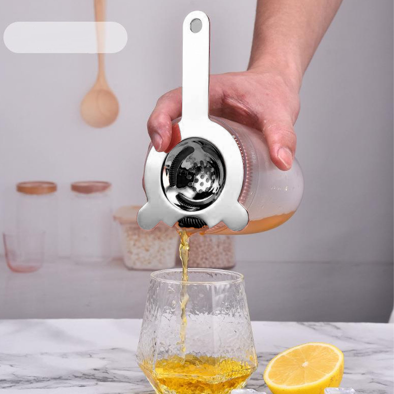 Eissieb Aus Edelstahl 304 Für Cocktails (schwarz)