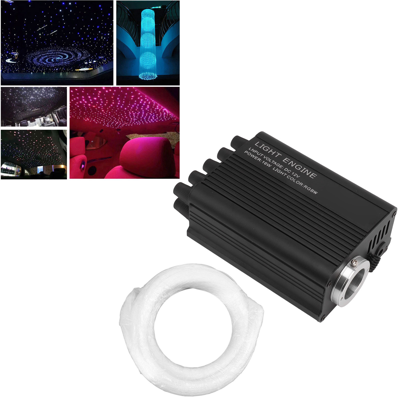Led-sternenhimmel-set Mit Meteoriten-effekt – Glasfaserbeleuchtung, Steuerbar Per Bluetooth-app – Siebenfarbige Rgbw-led-sternenhimmel-dekorationsleuchte, Musikgesteuert