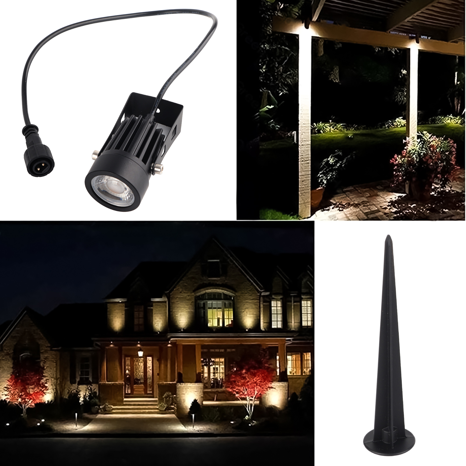 8er-set Led-gartenleuchten, Rgb-beleuchtung Mit Fernbedienung Und Warmweißem Licht, 24 W, Automatischer Farbwechsel, Bodenbeleuchtung, Strahler Für Hof, Garten, Rasen, Rgbww, 8er-set, Europäischer Sta