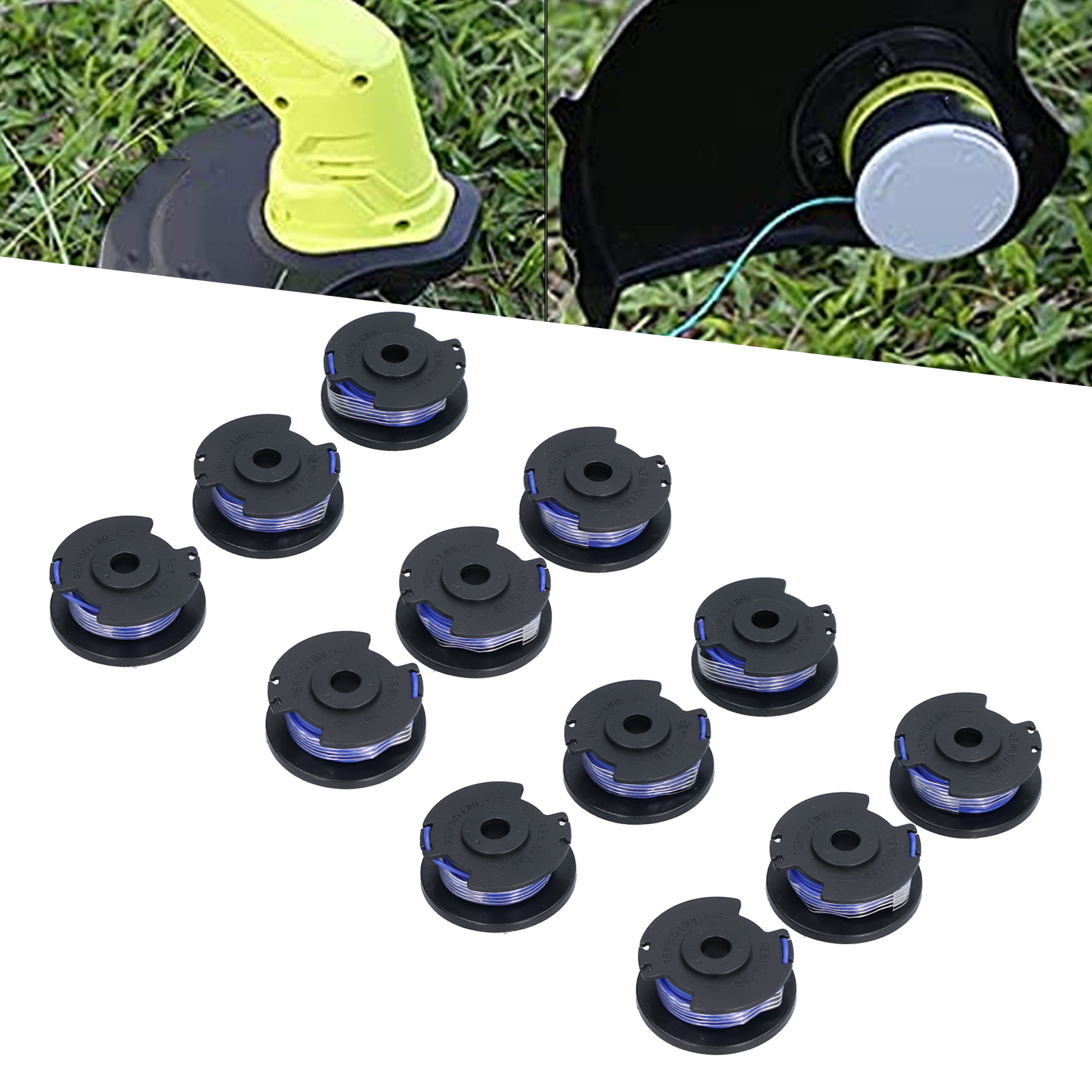 Packung Mit 12 Spulen Für Ryobi One+ Ac14rl3a 18/24/40v Rasentrimmer