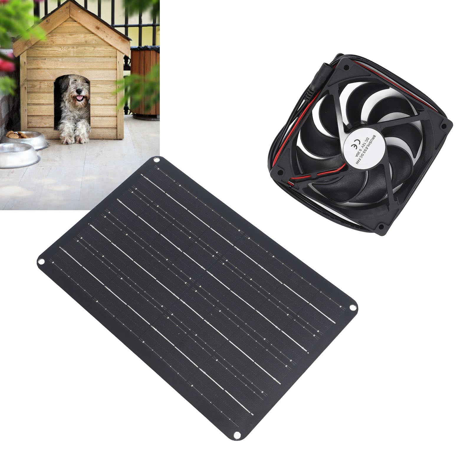 Tragbarer, Solarbetriebener 12v 15w Haustier-abluftventilator, Ideal Für Zuhause, Wohnmobil, Kleine Gewächshäuser, Hühnerställe Und Andere Haustiere. Solarpanel + Ventilator-set.