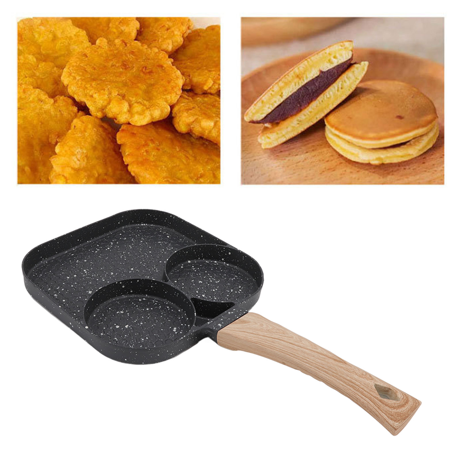 3-in-1 Frühstückspfanne, Induktionsgeeignet, Maifan Stone Antihaftpfanne Für Steaks Und Hamburger