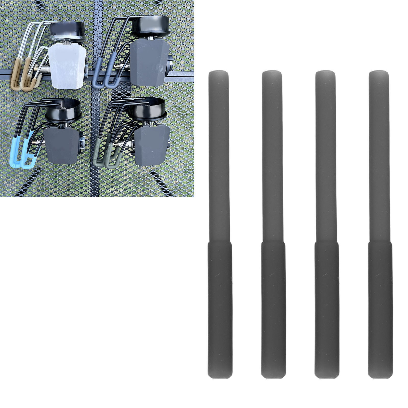 Set Mit 4 Schutzhüllen Für Kopf Und Fuß Ihres Soto310 Spider Stove Gaskochers, Rutschfest Und Hitzebeständig, Aus Silikon, Zur Unterstützung Des Gaskochers, Schwarze Gummifarbe.
