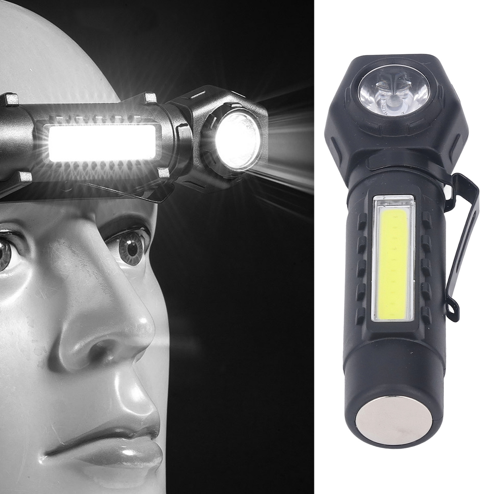 Wiederaufladbare Led-stirnlampe Für Den Außenbereich Per Usb, Tragbare, Hochintensive Cob-taschenlampe Mit Großer Reichweite, Led-stirnlampe Für Camping