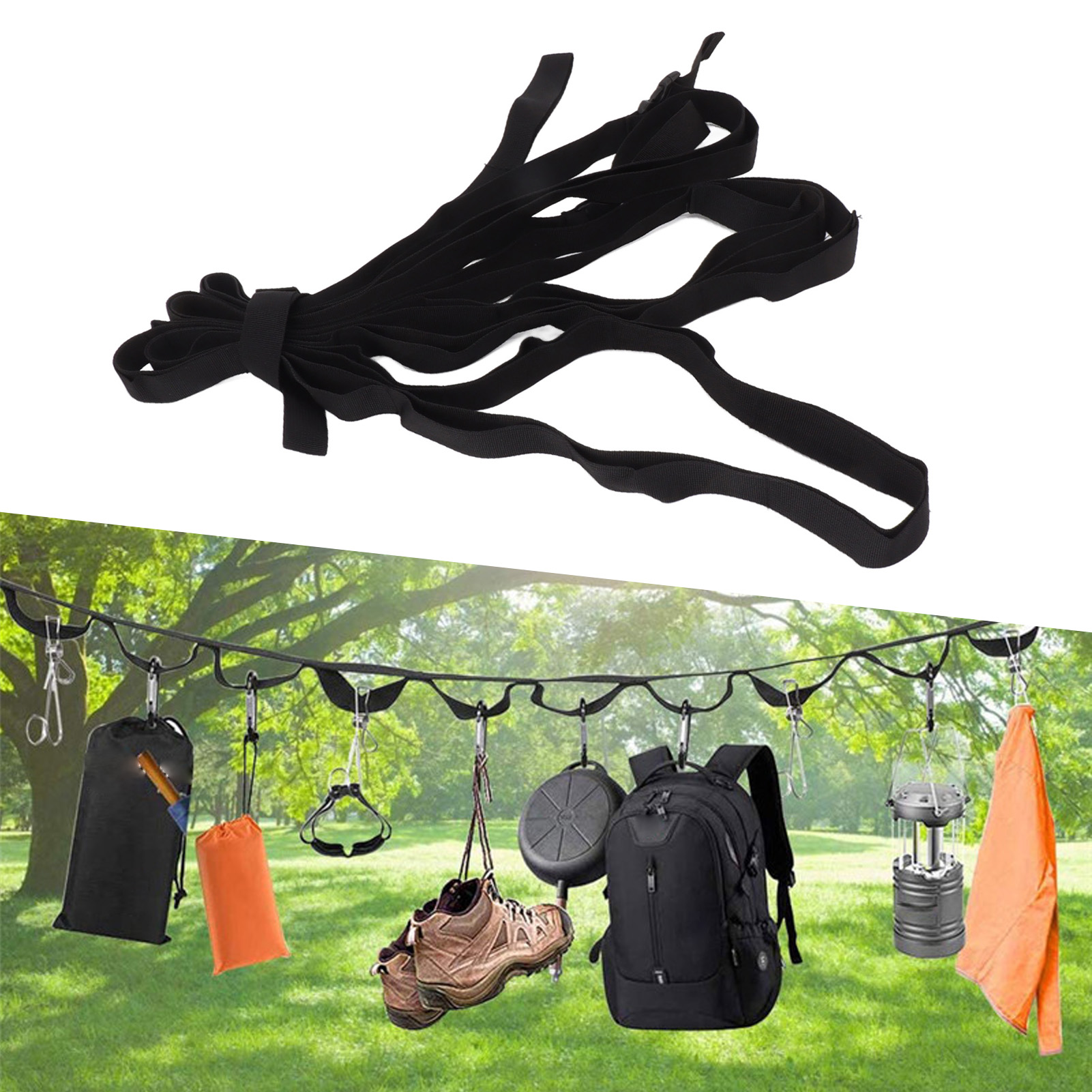 Wäscheleine Für Den Außenbereich, Zum Trocknen Und Aufbewahren Von Campingkleidung, Wäscheleine