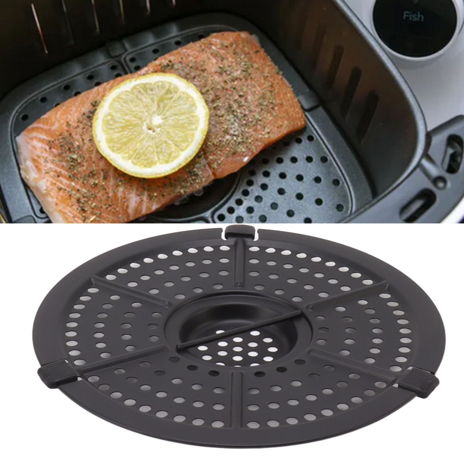 Zubehör Für Die 16-cm-heißluftfritteuse: Trennplatte, Kochplatte, Dampfeinsatz, Grillrost, Backformzubehör Mit Silikonhülle Und Silikonpinsel