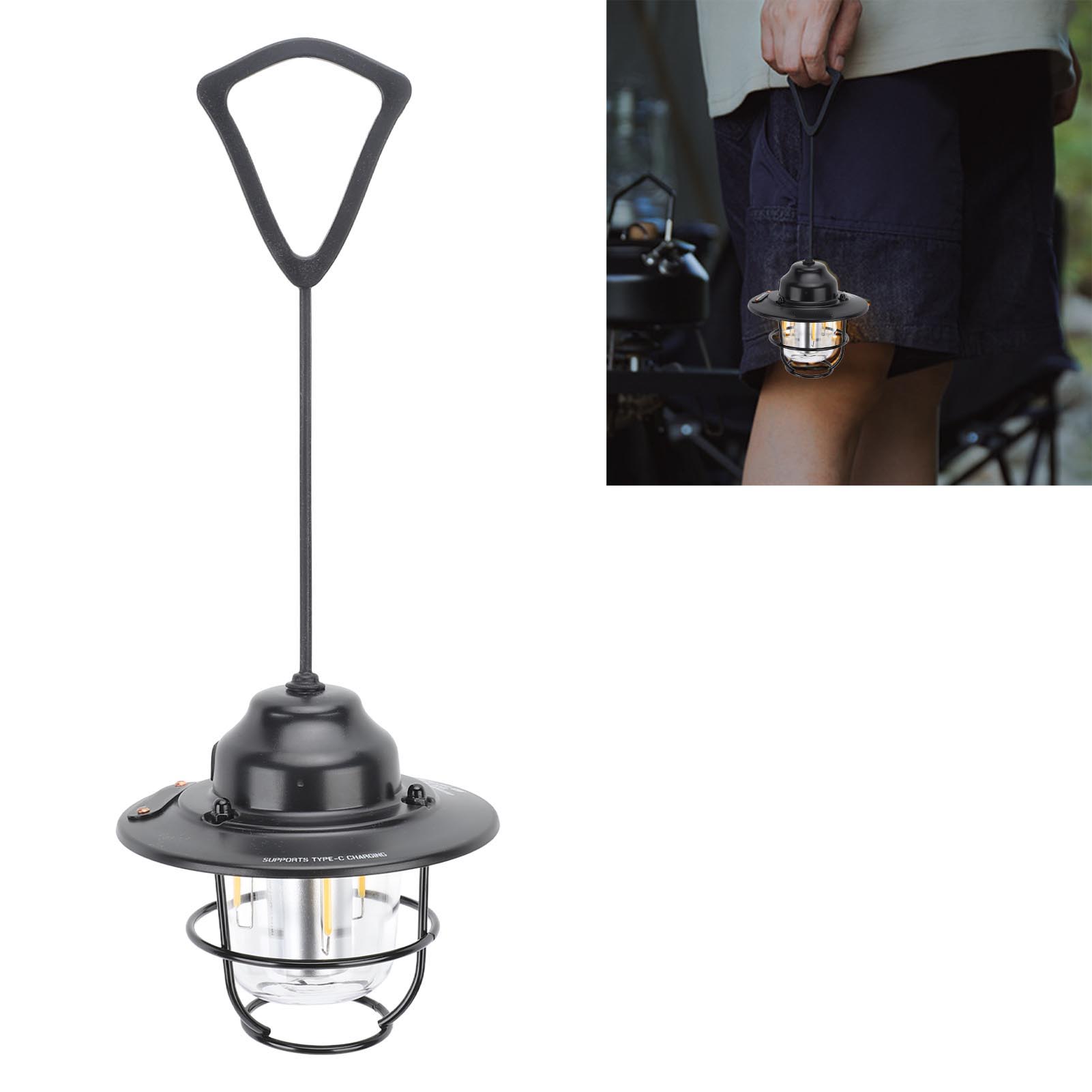 Campinglampe In Form Eines Tannenzapfens, Langlebige, Wasserdichte Led-stimmungsleuchte, Schwarzes Retro-nachtlicht