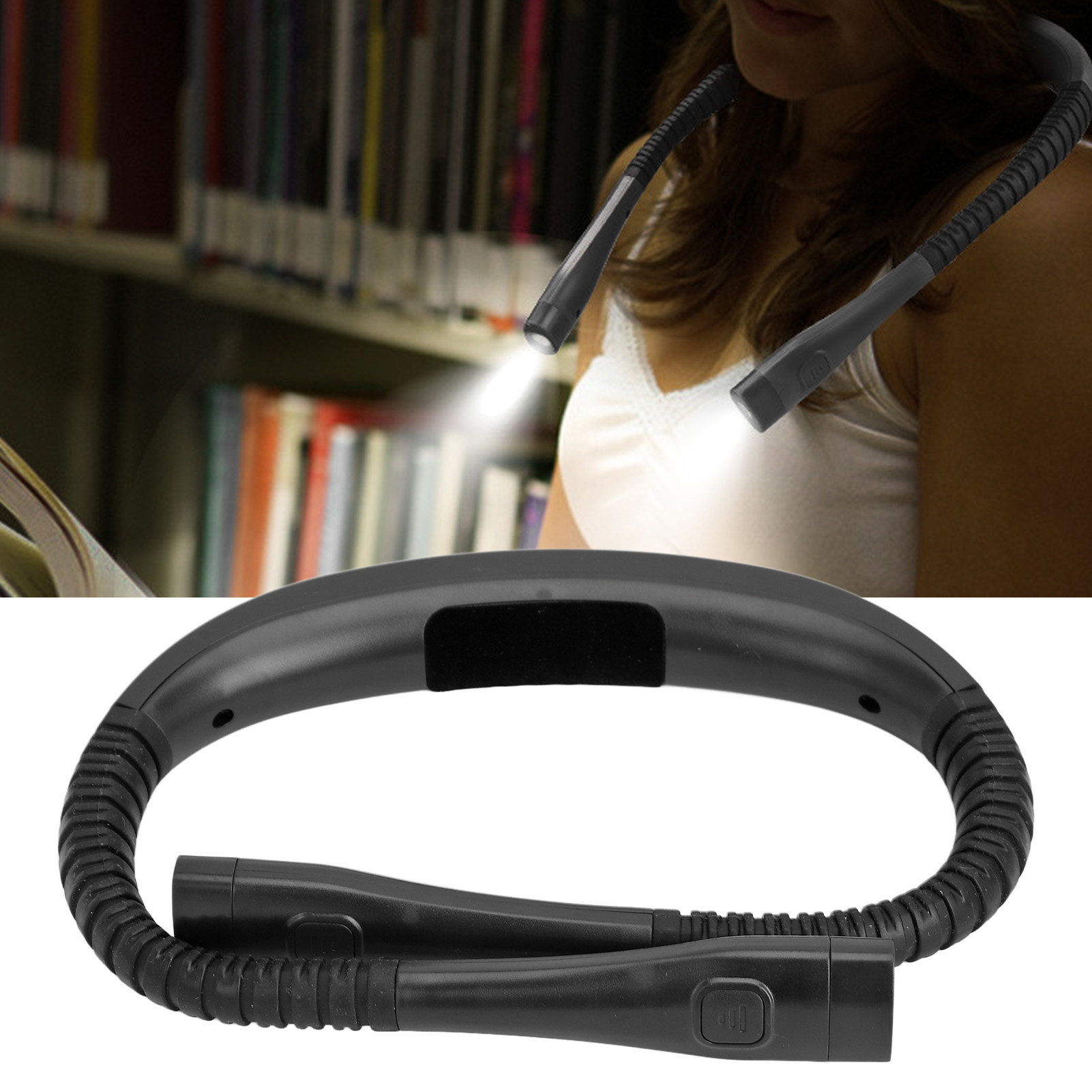 Led-nackenleuchte, Nachtleselampe, Augenschonende Schreibtischlampe, Dreifarbige Beleuchtung