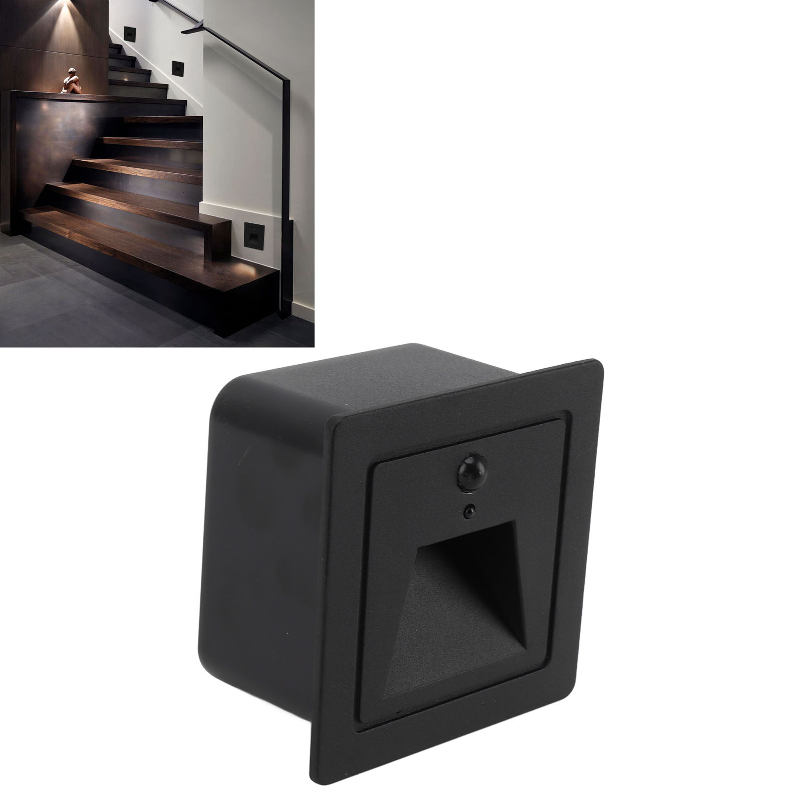 3w Led-treppenbeleuchtung Mit Bewegungsmelder, Einbauversion Für Den Innen- Und Außenbereich, Ip65 Wasserdicht, Geeignet Für Flure, Ankleidezimmer Und Schlafzimmer.