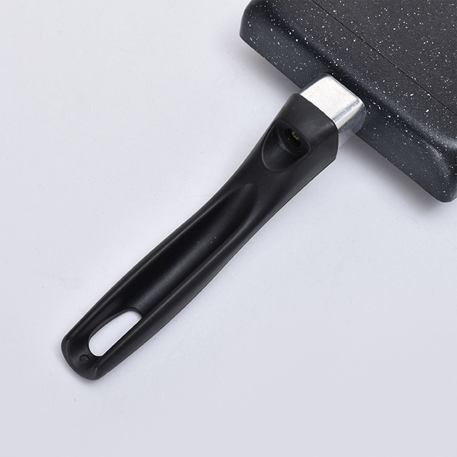 Schwarze Tamagoyaki-antihaft-bratpfanne Mit Kreuzförmigen Rändern, 13 X 18 Cm, Praktische Japanische Pfanne Für Den Hausgebrauch, Multifunktionale Mini-quadratpfanne