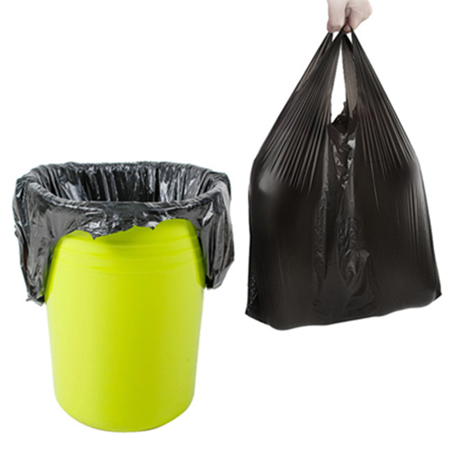 Müllsäcke Im Westenstil, Schwarz, Dicke Einweg-plastiksäcke Für Den Haushaltsgebrauch, Große Größe.