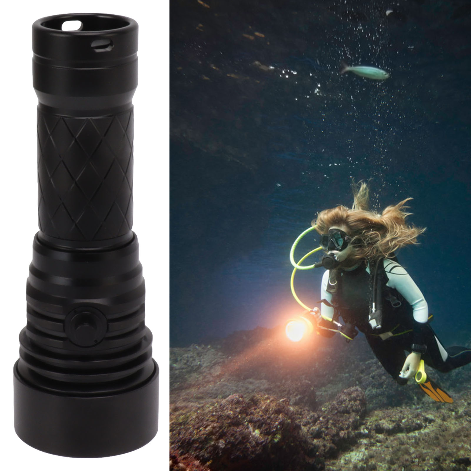 Extrem Helle Unterwasserlampe, 3000 Lm, Schutzart Ipx8, Wasserdicht Bis 100 Meter.