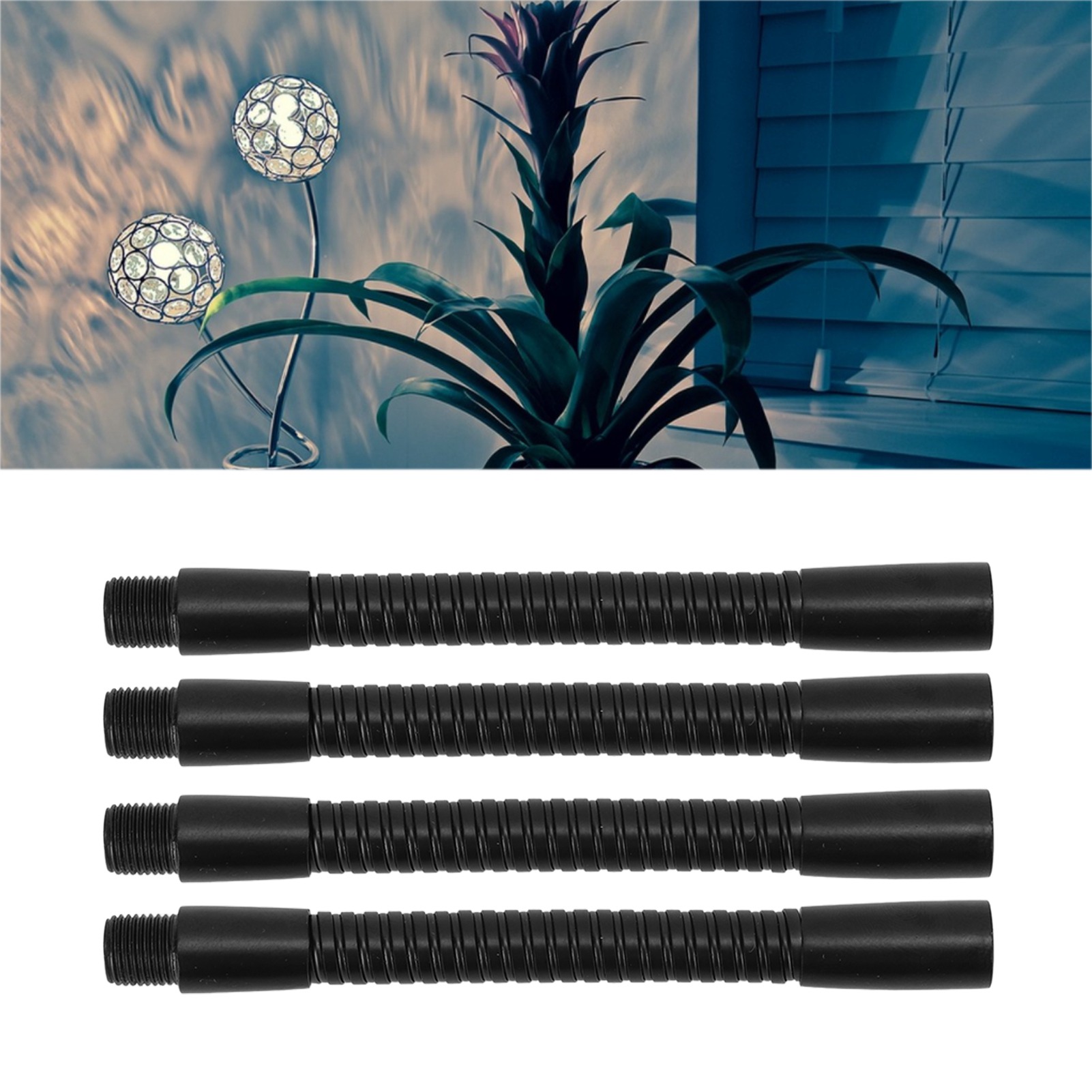 Led-schreibtischlampe Mit Schwanenhals, 12 Cm Flexibler Schlauch, Metallrohr