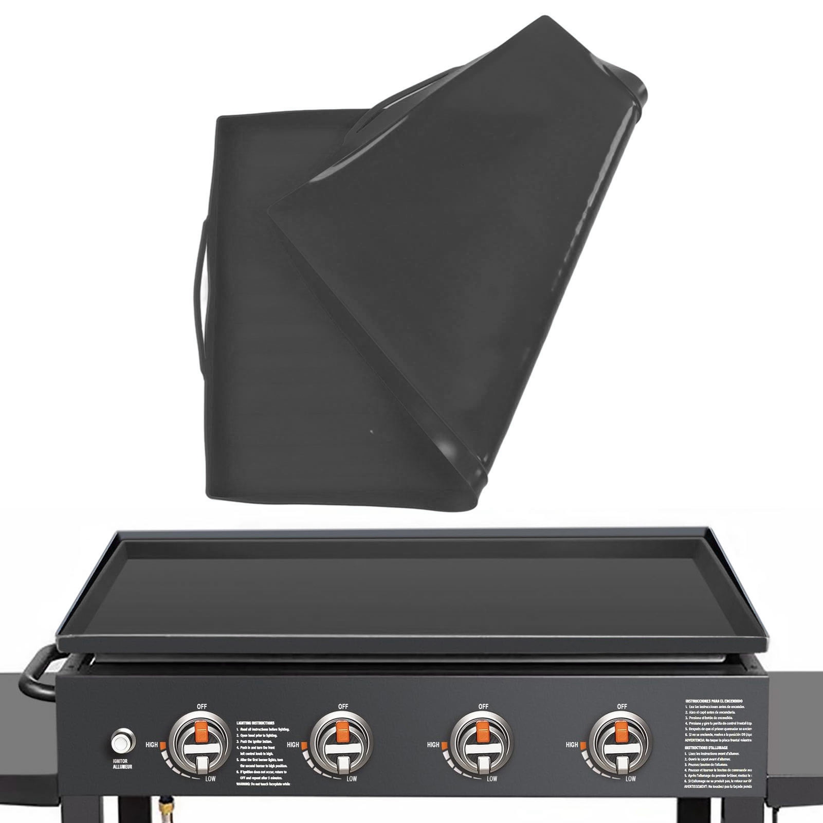 Silikon-ofenmatte, Schwarze Steinofenmatte, 91 Cm (36 Zoll) Ausführung Mit Grauem Griff