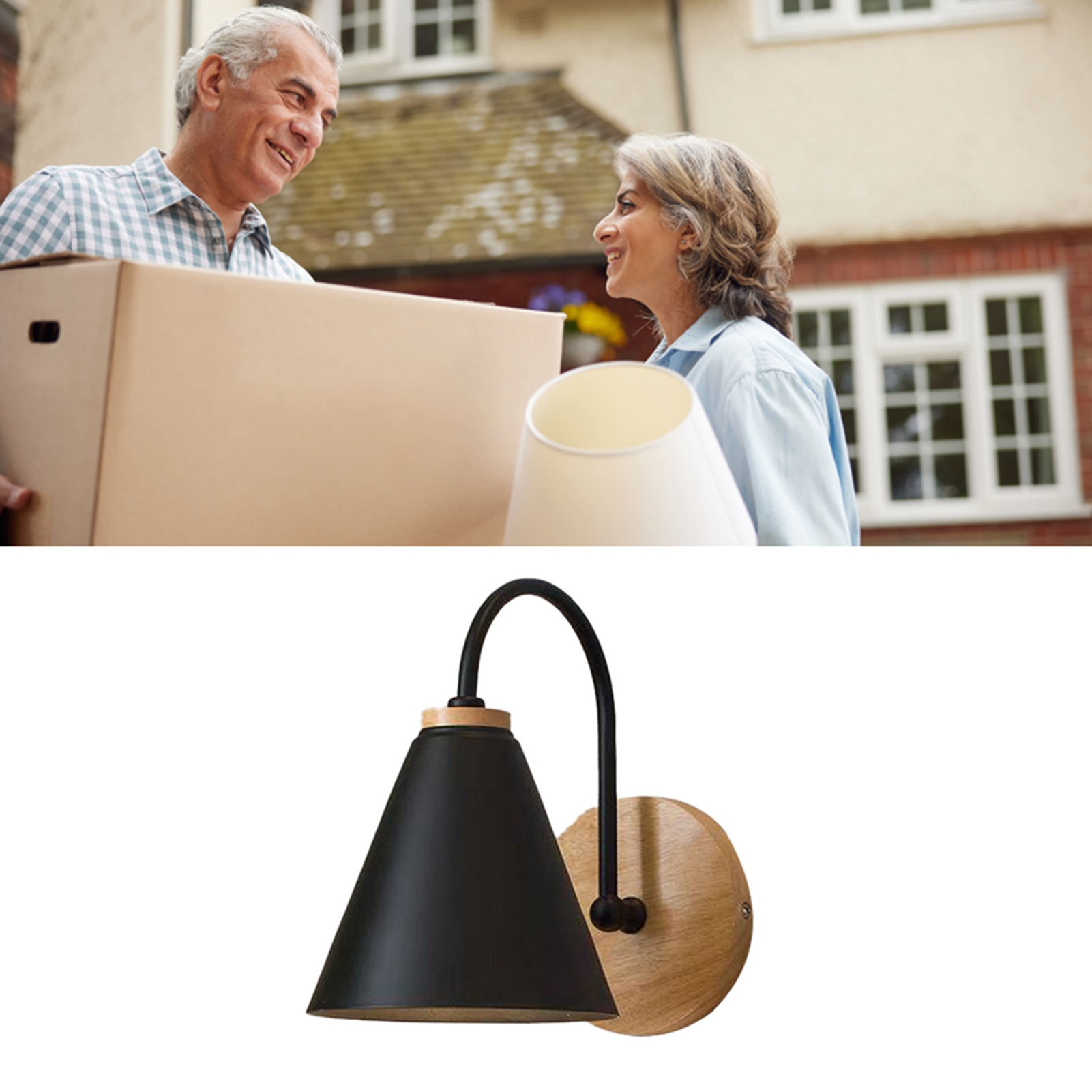 Minimalistische Wandleuchte Für Flur, Schlafzimmer, Nachttisch, Nordischer Stil, Wohnzimmer, Innenkorridor, Büro, Hintergrundbeleuchtung, Gebogene Wandleuchte, Ohne Lichtquelle, Schwarz.