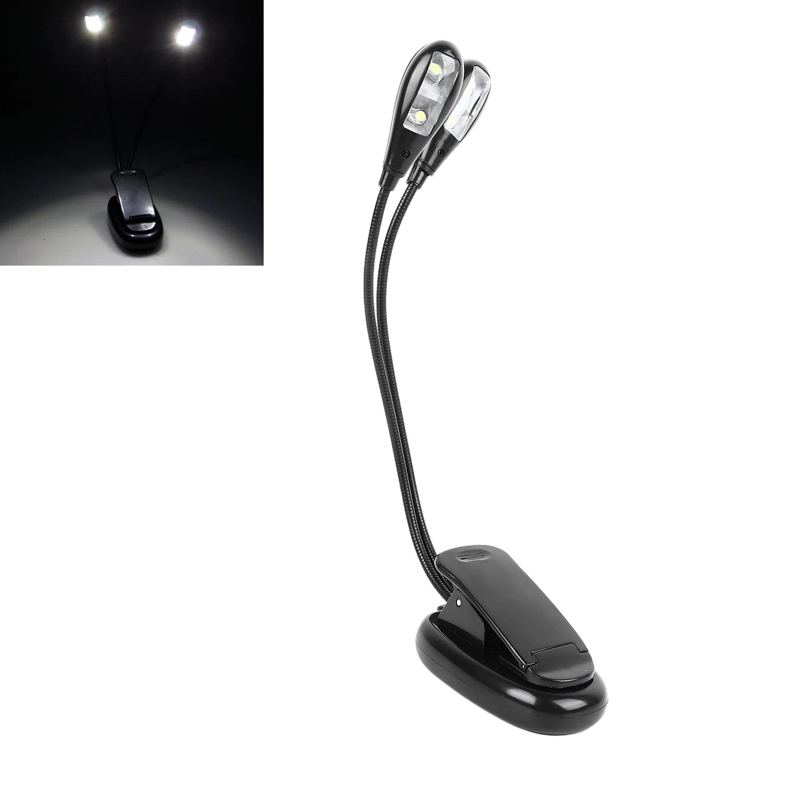 Wiederaufladbare, Augenschonende Leselampe, Schreibtischlampe, Klavierlampe, Led-klemmlampe, Nachttischlampe, Nachtlicht