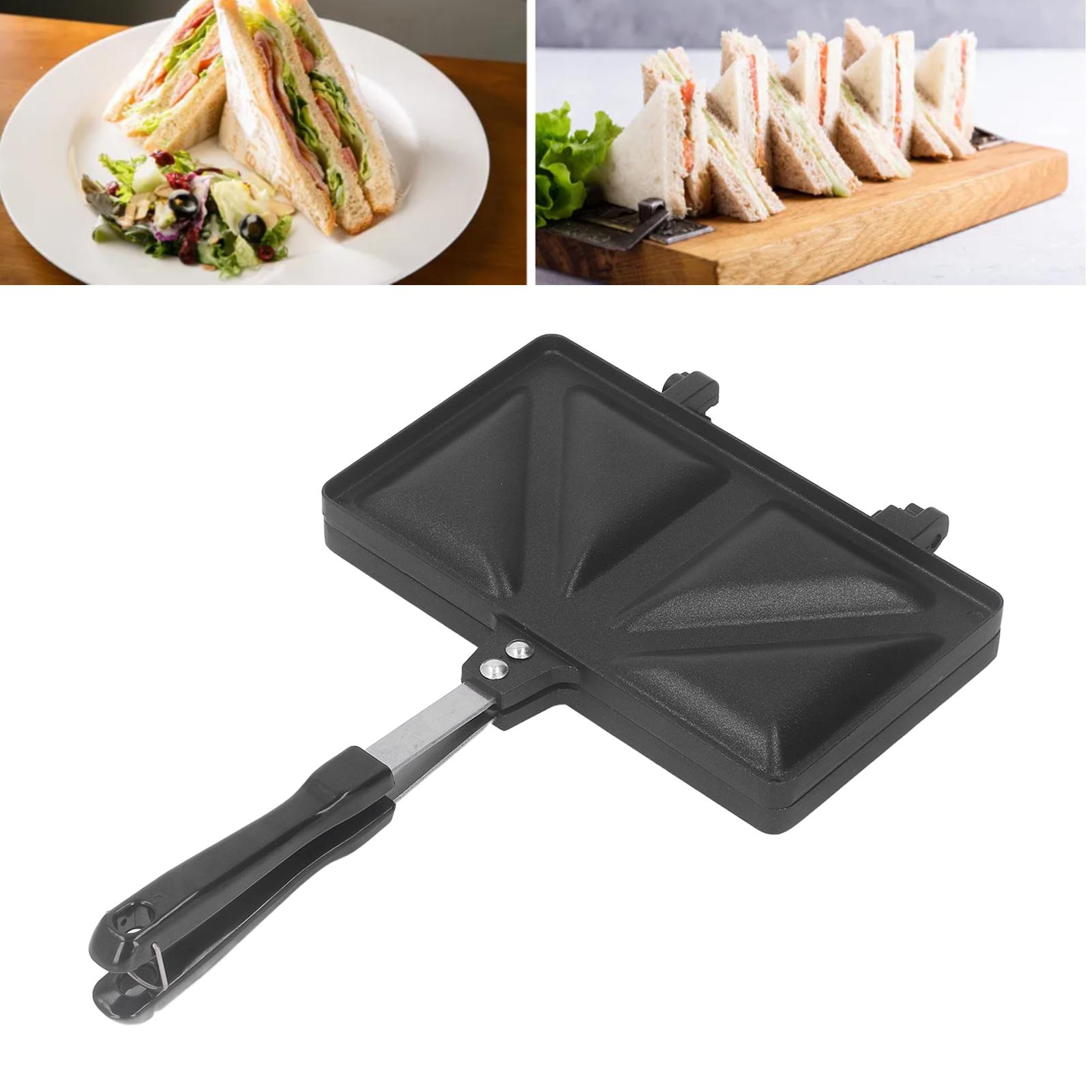 Gasfritteuse Für Den Hausgebrauch, Multifunktionale Frühstückspfanne Für Camping, Schwarz