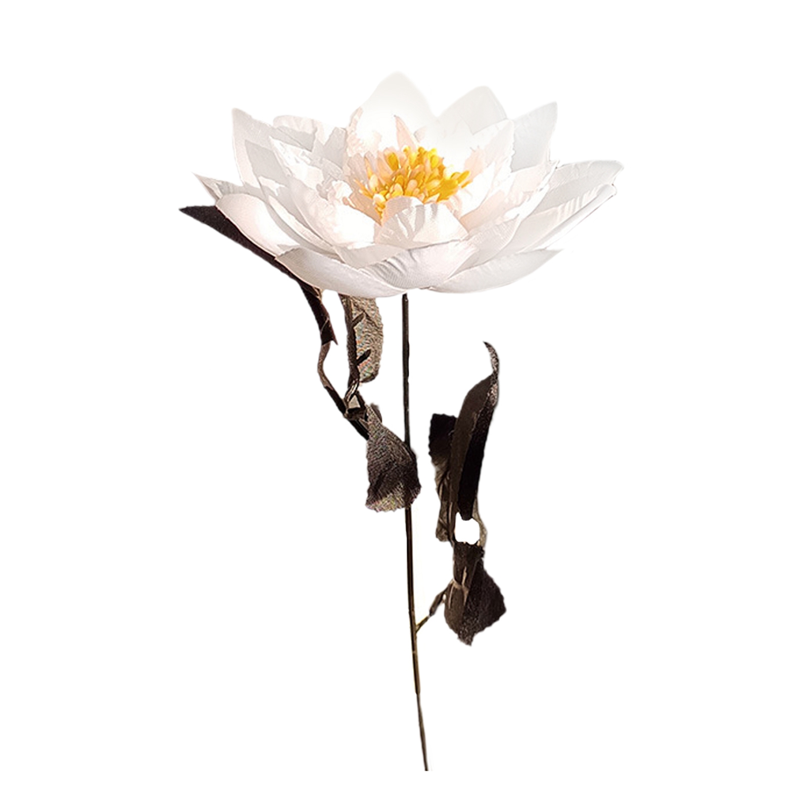 Einfache Schwarze Künstliche Lotusblume Für Die Innendekoration - Weiße Lotusblume