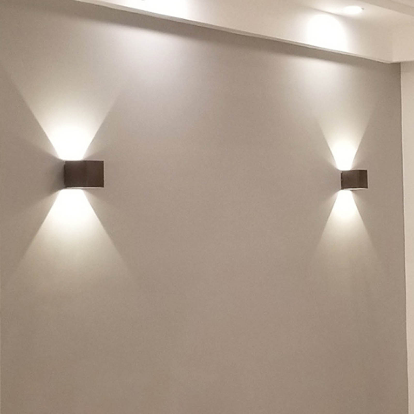 Schwarze, Quadratische Led-wandleuchte, 6 W Warmweiß, Moderne Und Kreative Lampe Für Wohnzimmer, Verstellbarer Abstrahlwinkel, Wasserdicht, Flurleuchte, Schlafzimmerwandleuchte