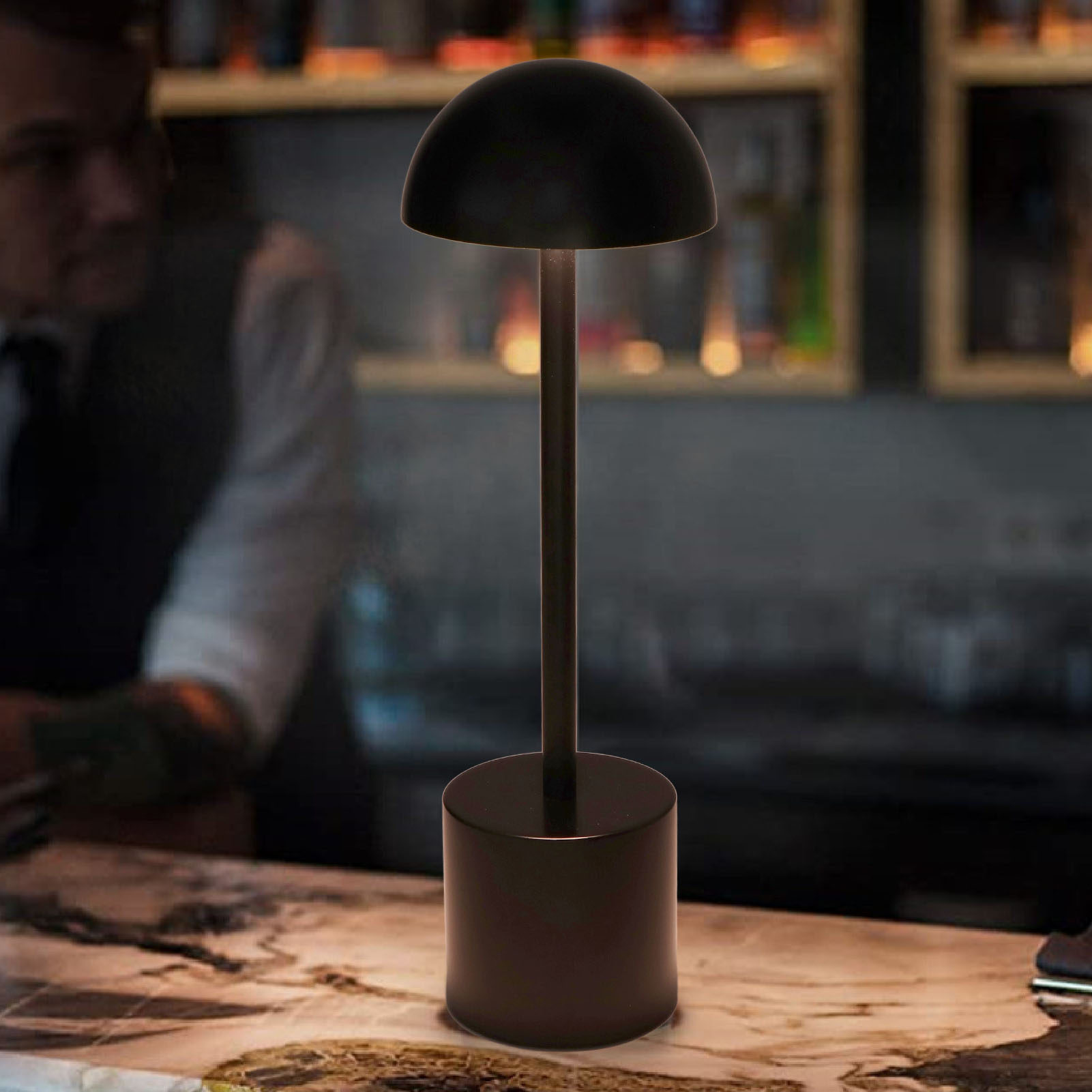 Tragbare Kabellose Schreibtischlampe, Wiederaufladbare Led-nachttischlampe Aus Metall Mit 2000 Mah Akku, 3-farbig Dimmbare Helligkeit, Geeignet Für Zuhause, Esszimmer, Nachttisch, Außenbereich, Wohnzi