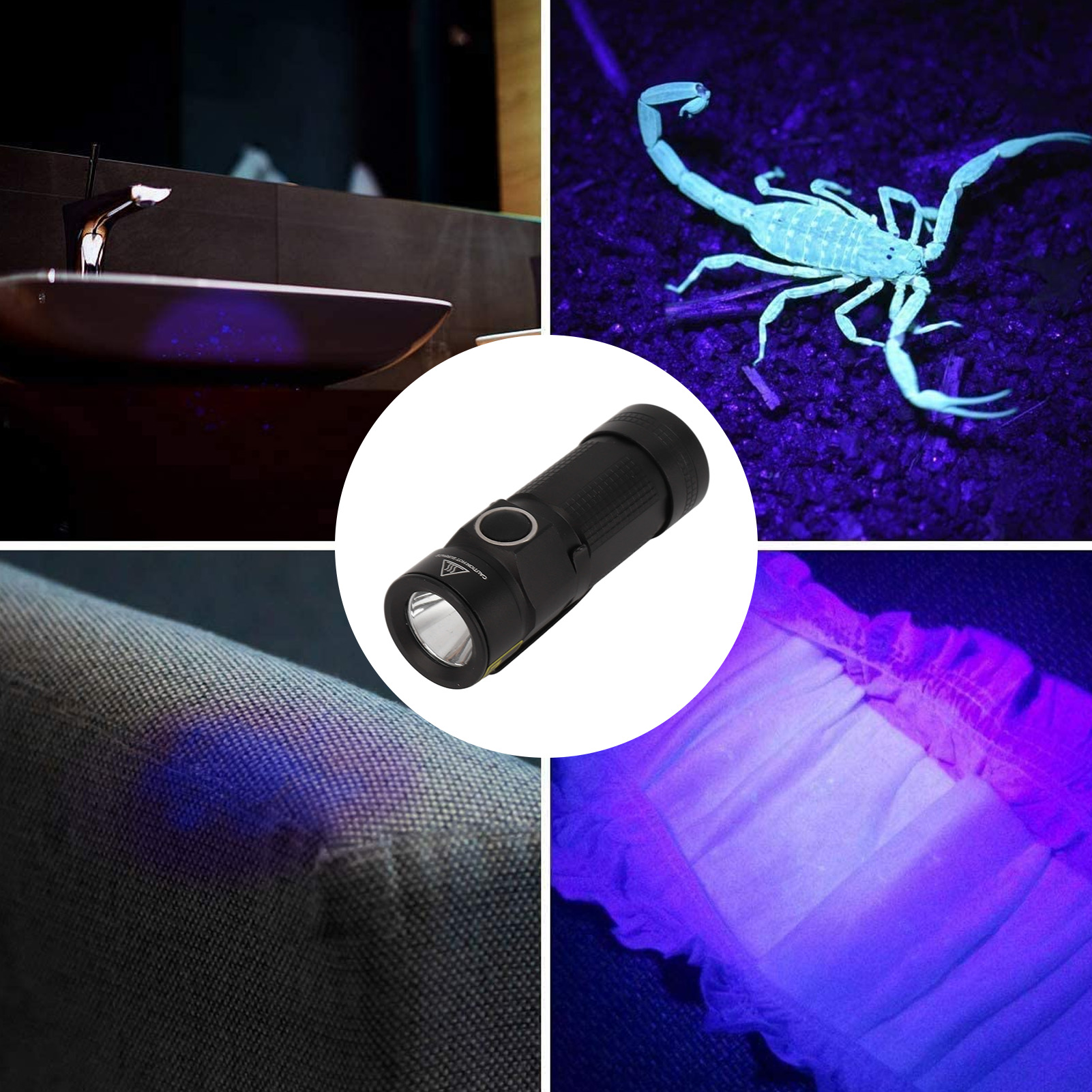Tragbare Mini-led-uv-taschenlampe (395 Nm), Hundeurin-fleckendetektor, Fälschungsschutz-harzhärter