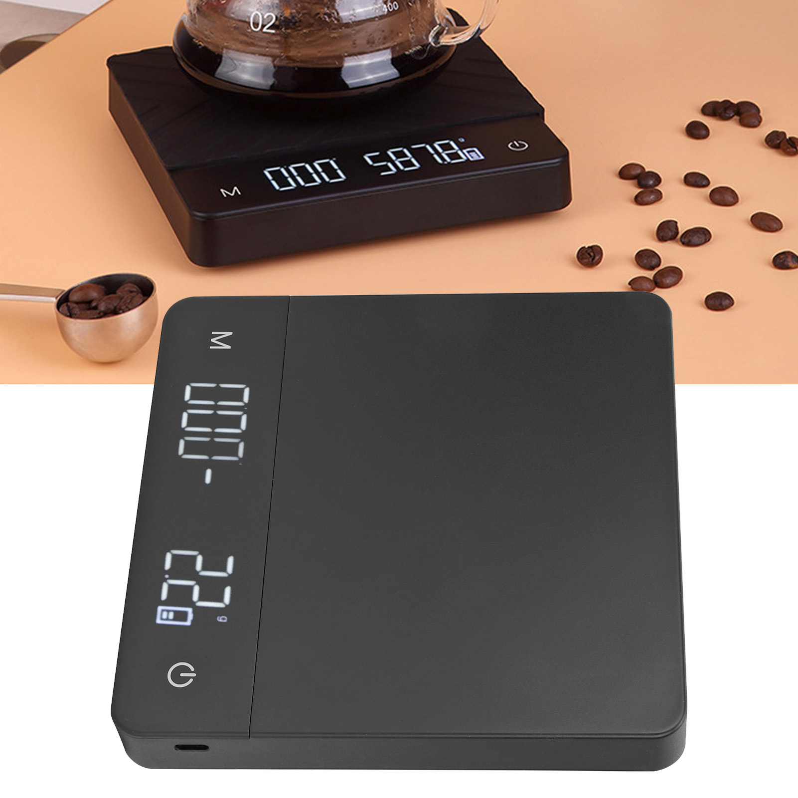 Elektronische Waage Für Filterkaffee, Wiegetimer, Automatischer Timer Für Kaffeemessgeräte, 3 Kg/0,1 G.