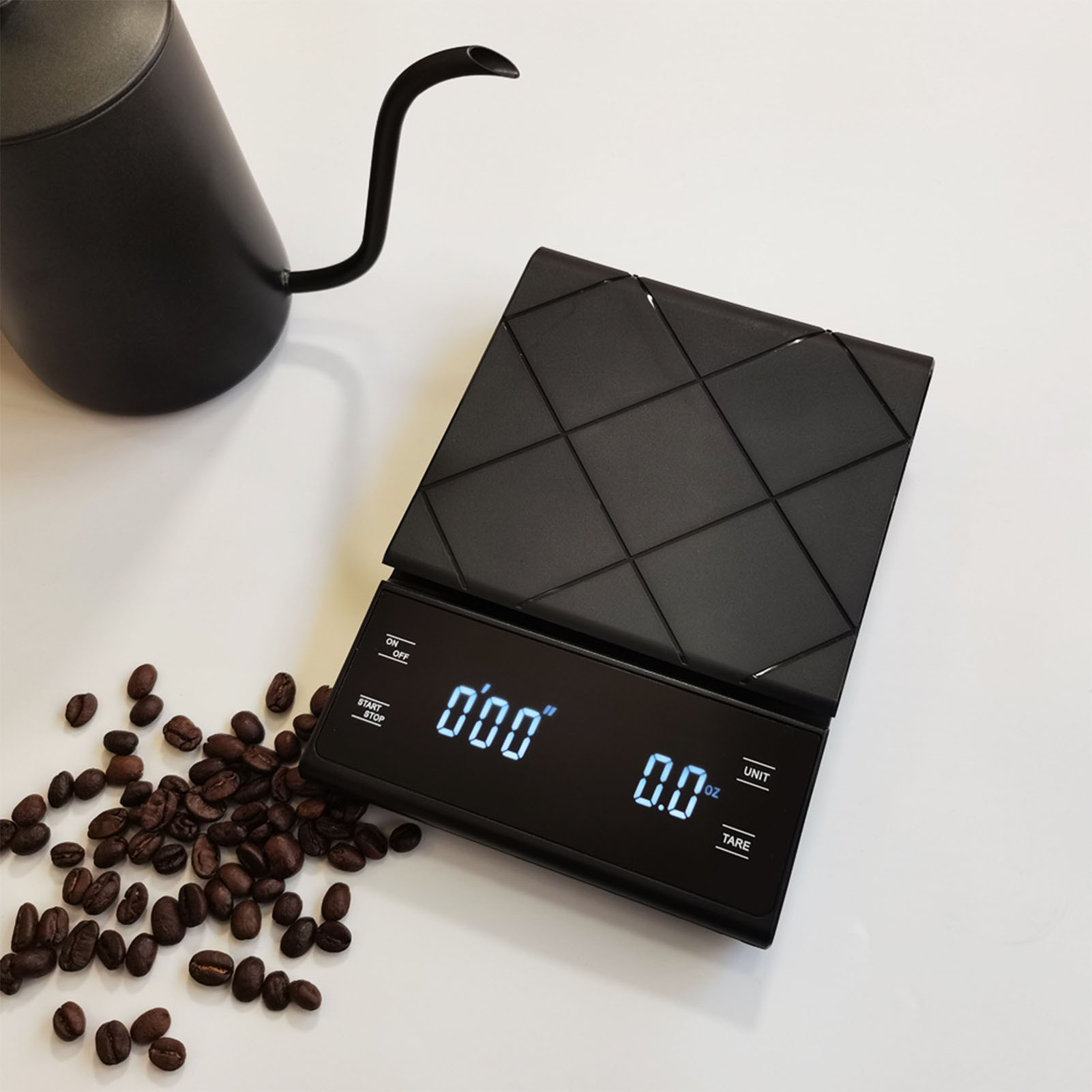 Kaffeewaage Im Italienischen Stil Mit Timer Und Led-touch-tasten, Ideal Für Den Gebrauch Zu Hause Beim Kochen Und Backen.