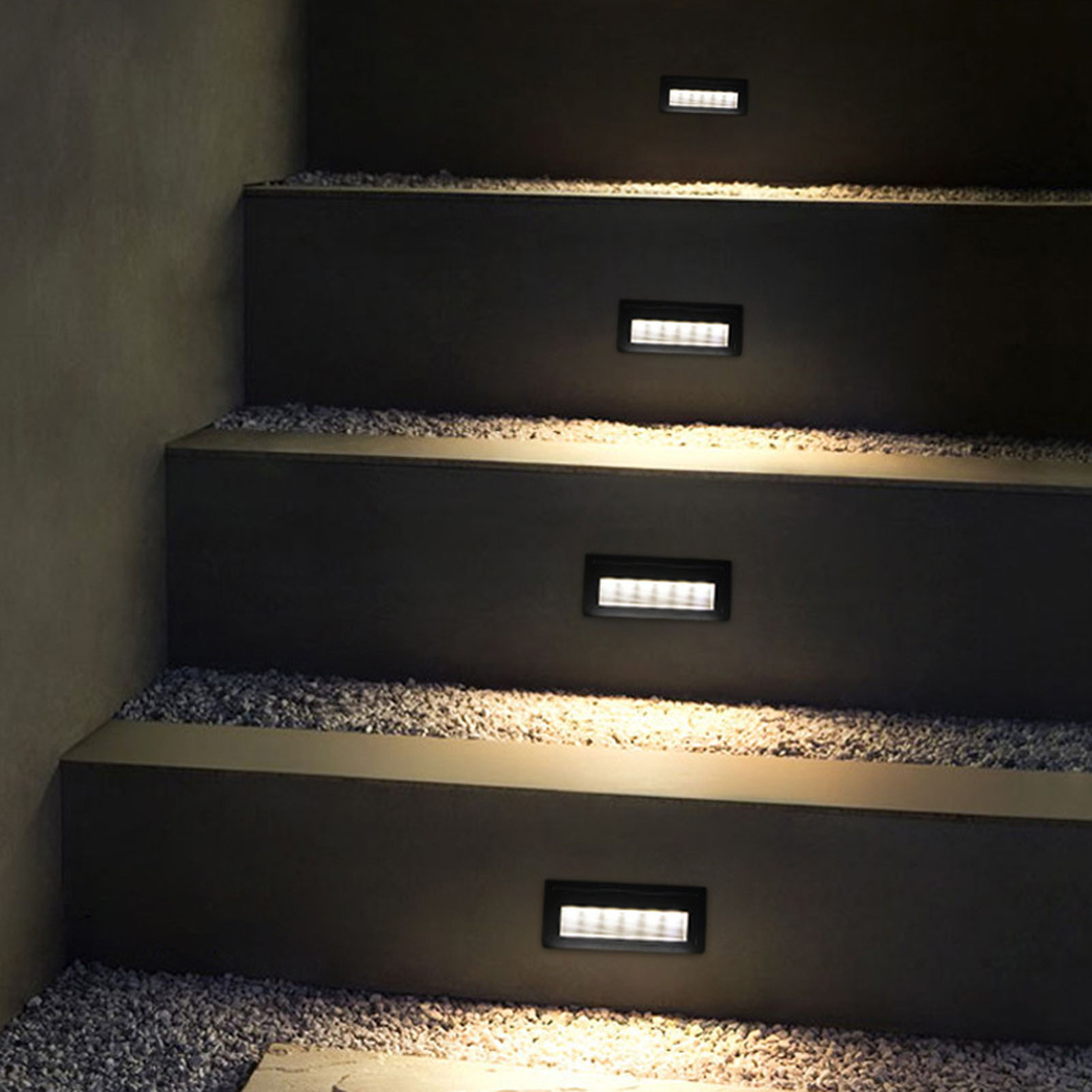 Led-treppenbeleuchtung, Ip65 Wasserdicht Für Den Außenbereich, Treppenbeleuchtung Für Den Innenbereich, Rechteckige Led-treppenbeleuchtung, Terrassenbeleuchtung, Einbauleuchten.