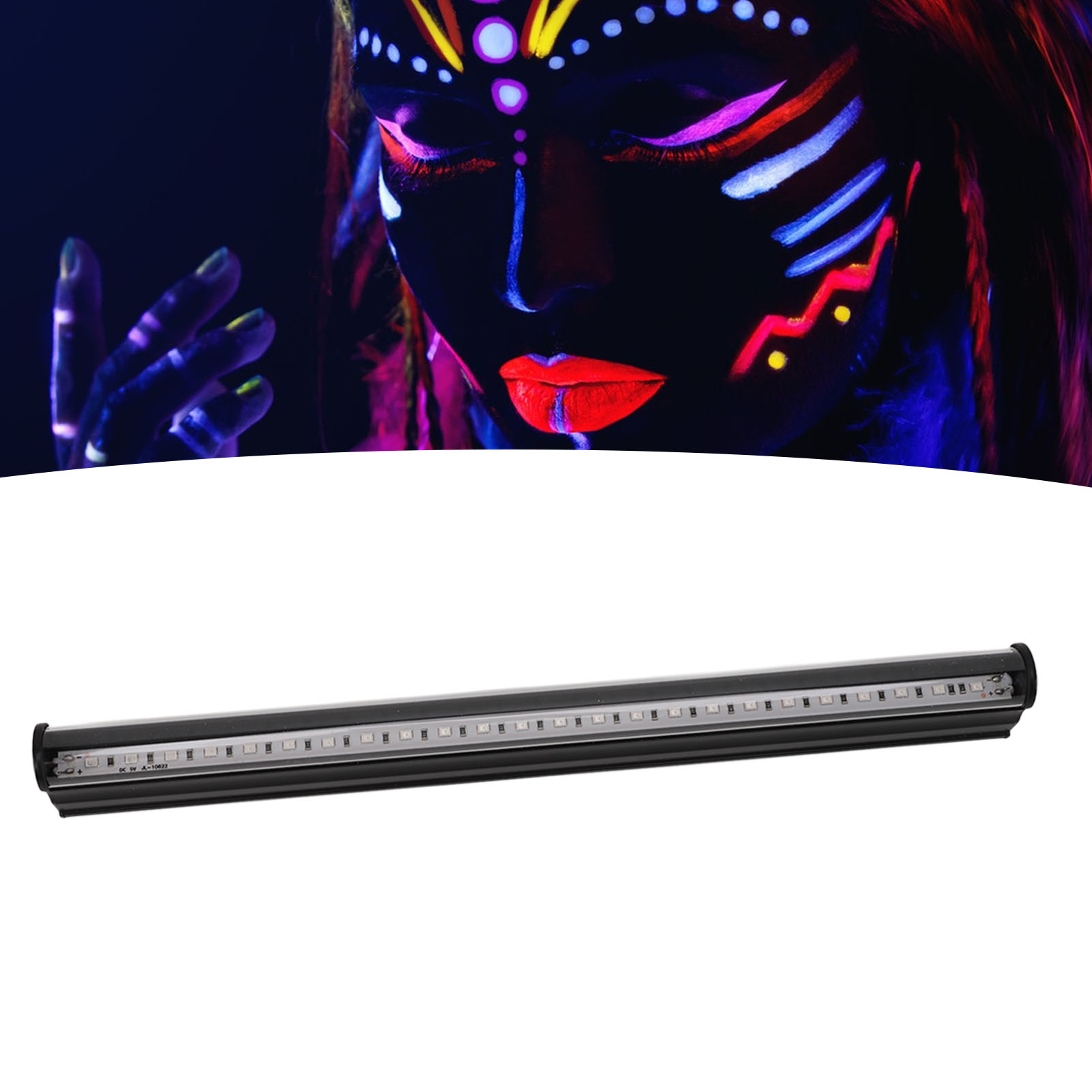 Schwarze Led-lichtleiste, Usb-uv-röhre, Halloween-dekorationen, Körperfarbe, Poster, Urintest