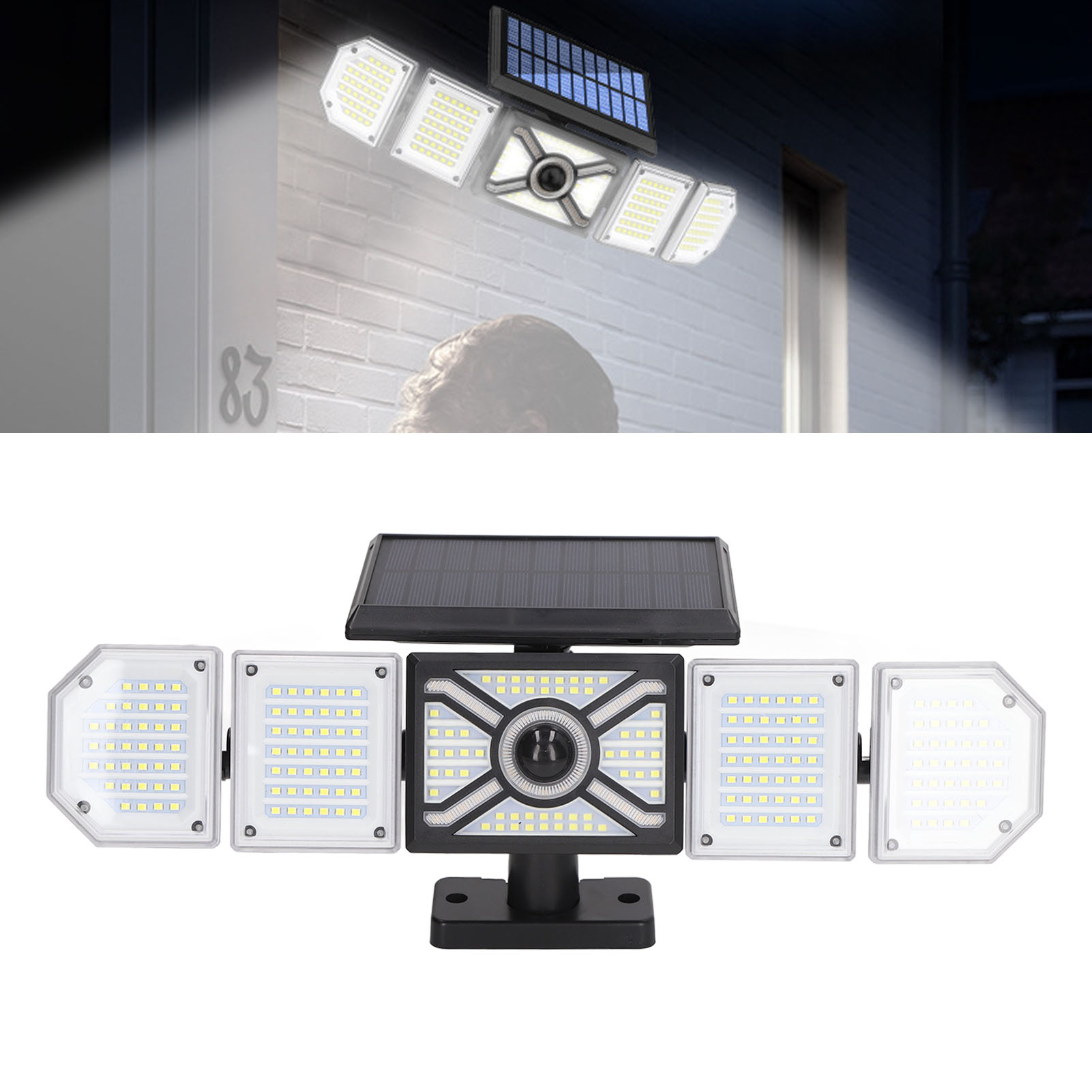 Solarbetriebene Led-wandleuchte, Wasserdichte Led-außenlaterne Für Garten Oder Veranda.