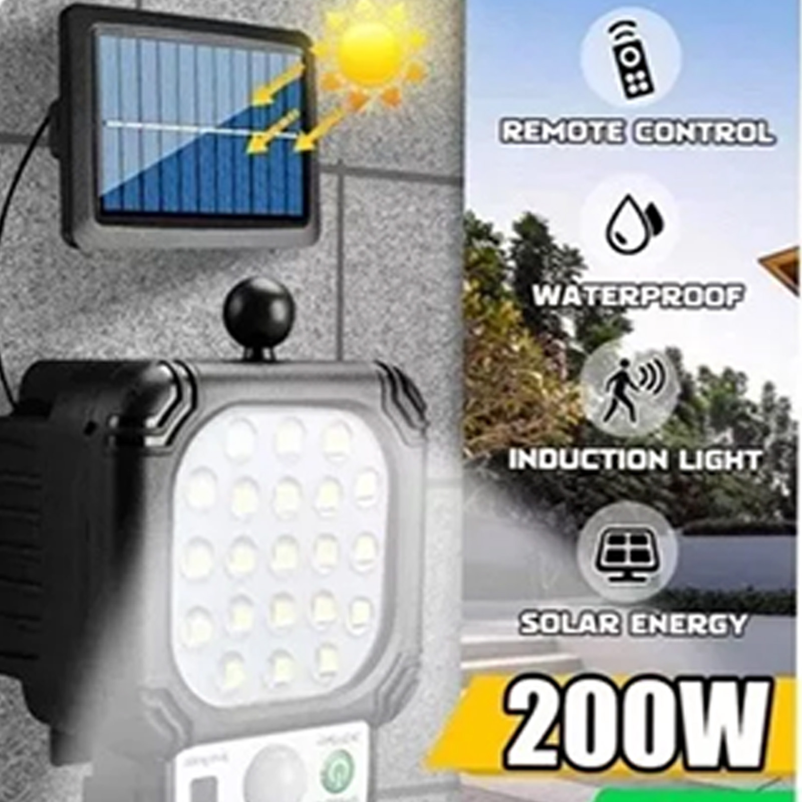 Neue Solar-außenleuchte Mit Bewegungsmelder Und 21 Leds, Geeignet Für Haus Und Garten, Ultrahell, Wasserdicht, Geteilte Wandleuchte Mit Montageplatte.