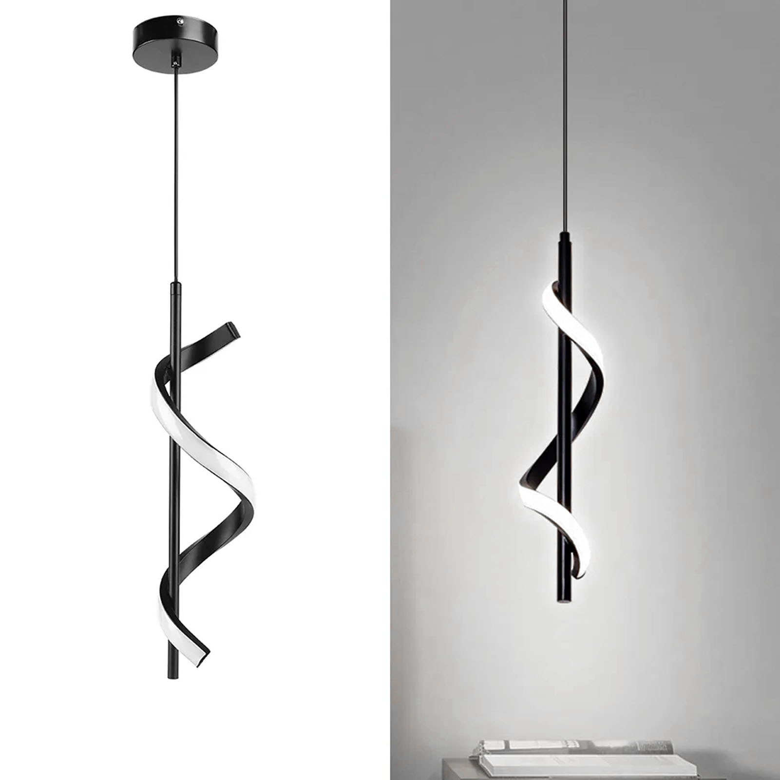 Spiral-kronleuchter, Esszimmer-kronleuchter, Moderner Kronleuchter, Nachttisch-kronleuchter, Weißes Licht.