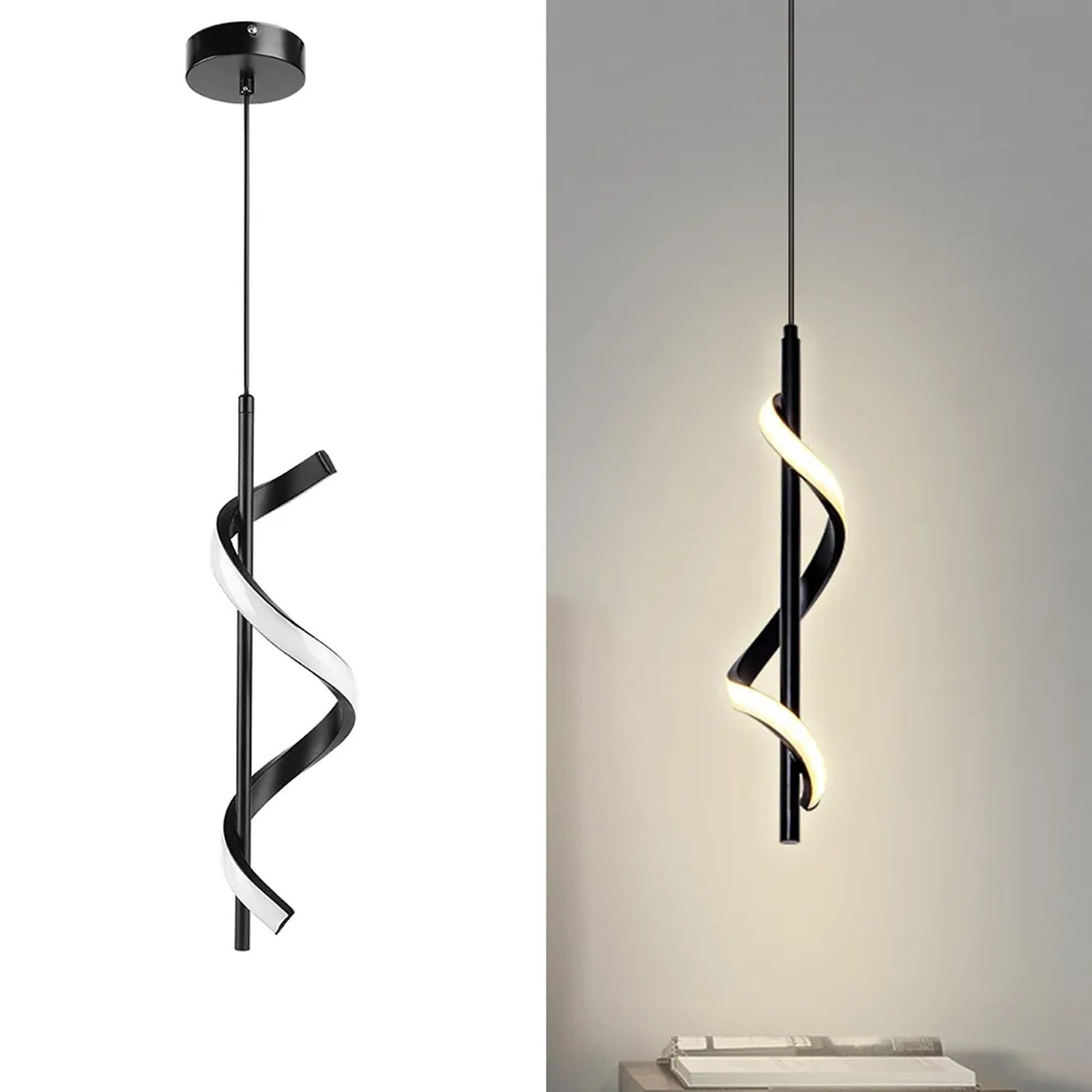 Spiral-kronleuchter, Esszimmer-kronleuchter, Moderner Kronleuchter, Nachttisch-kronleuchter, Warmes Licht.